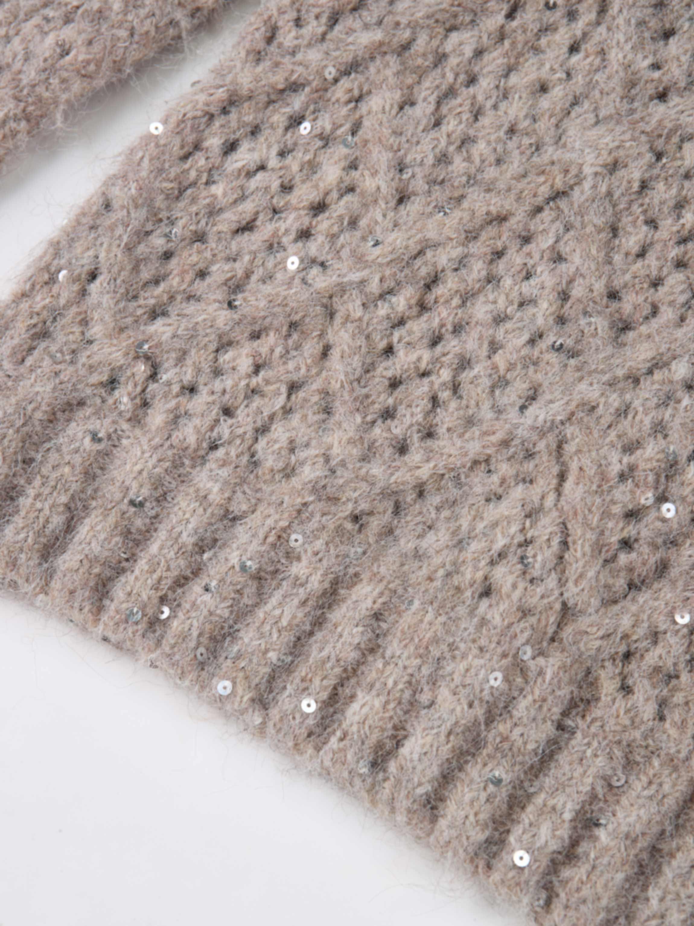 Crochet Sparkle Sweater - Neutral Tones
