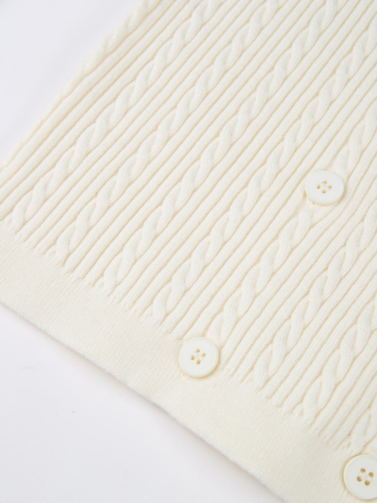 Double Breasted Cardigan - Cream