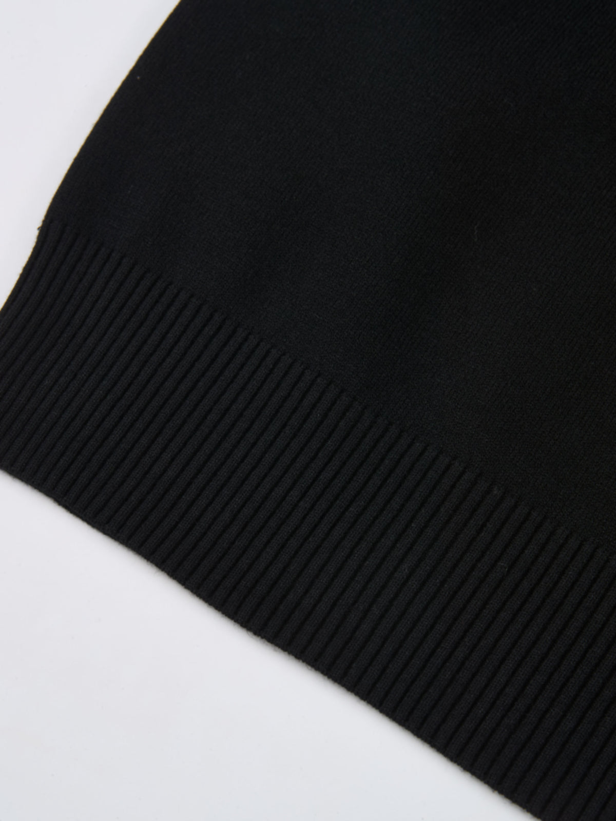 Rhinestone Neck Sweater - Black