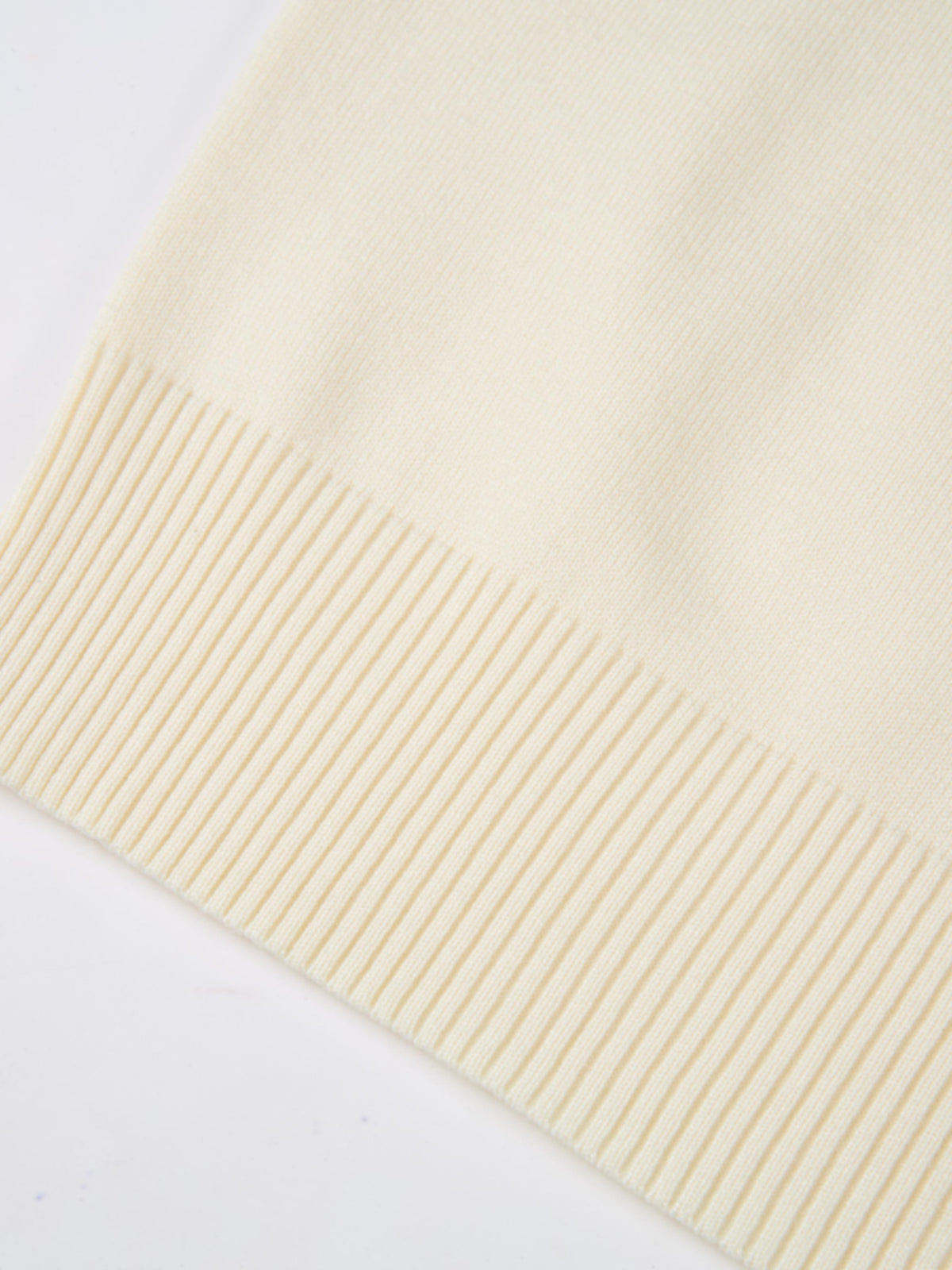 Rhinestone Neck Sweater - Cream