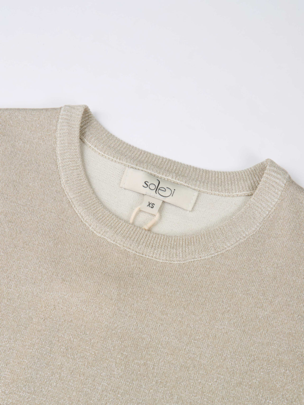 Lurex Sleeveless Top - Cream