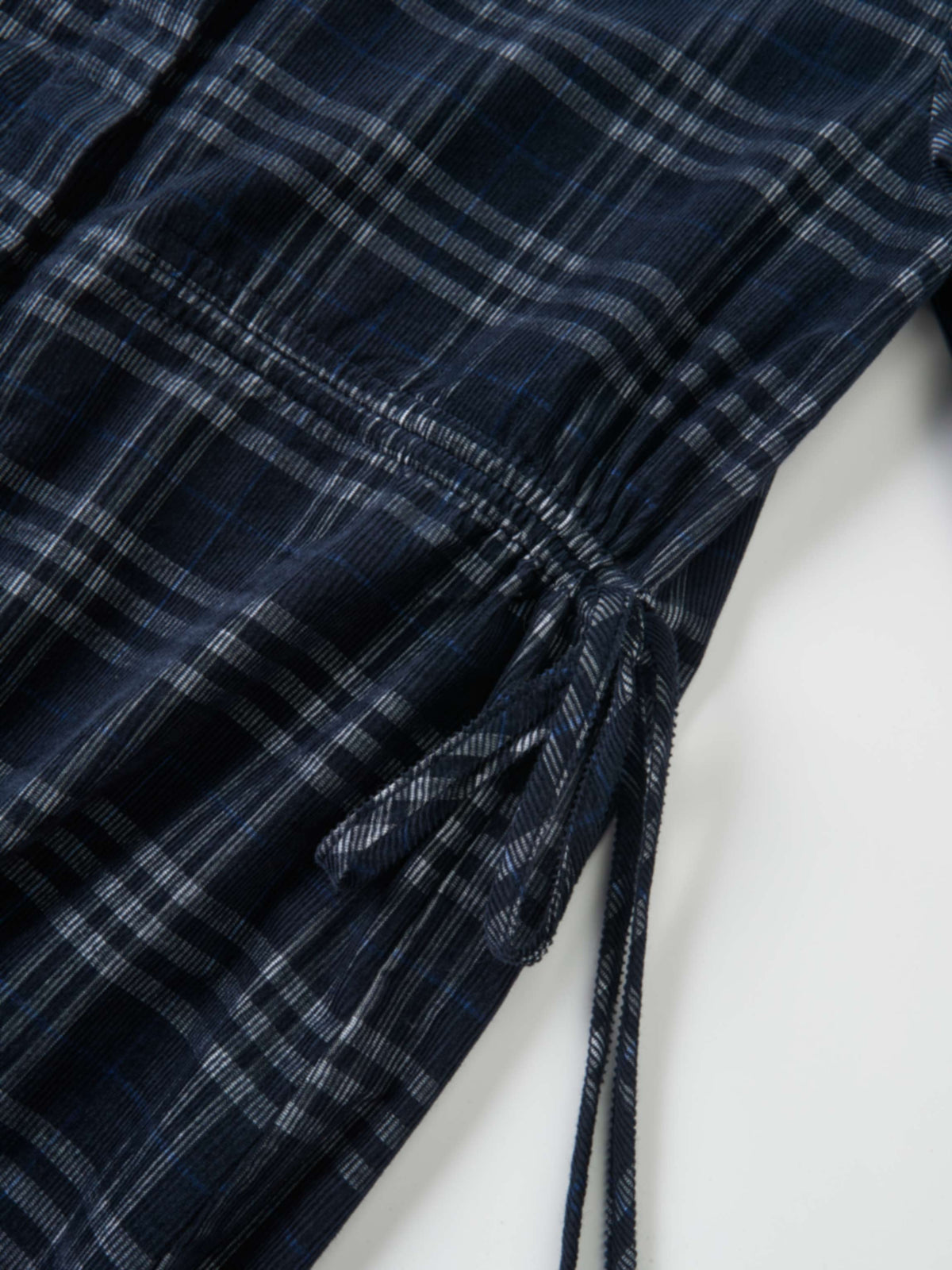 Corduroy Plaid Dress - Navy Plaid