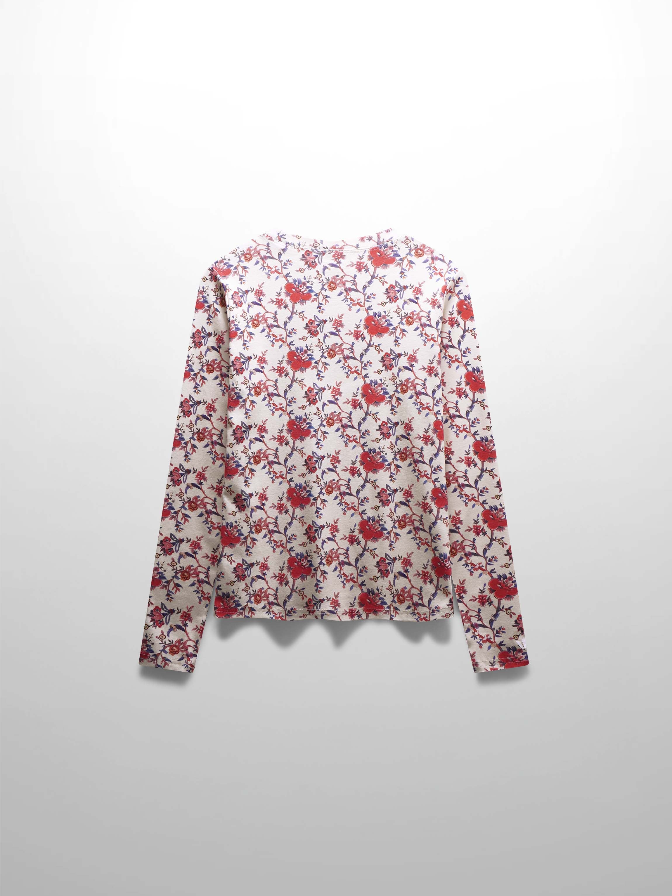 Basic Printed T-shirt-Vintage Floral