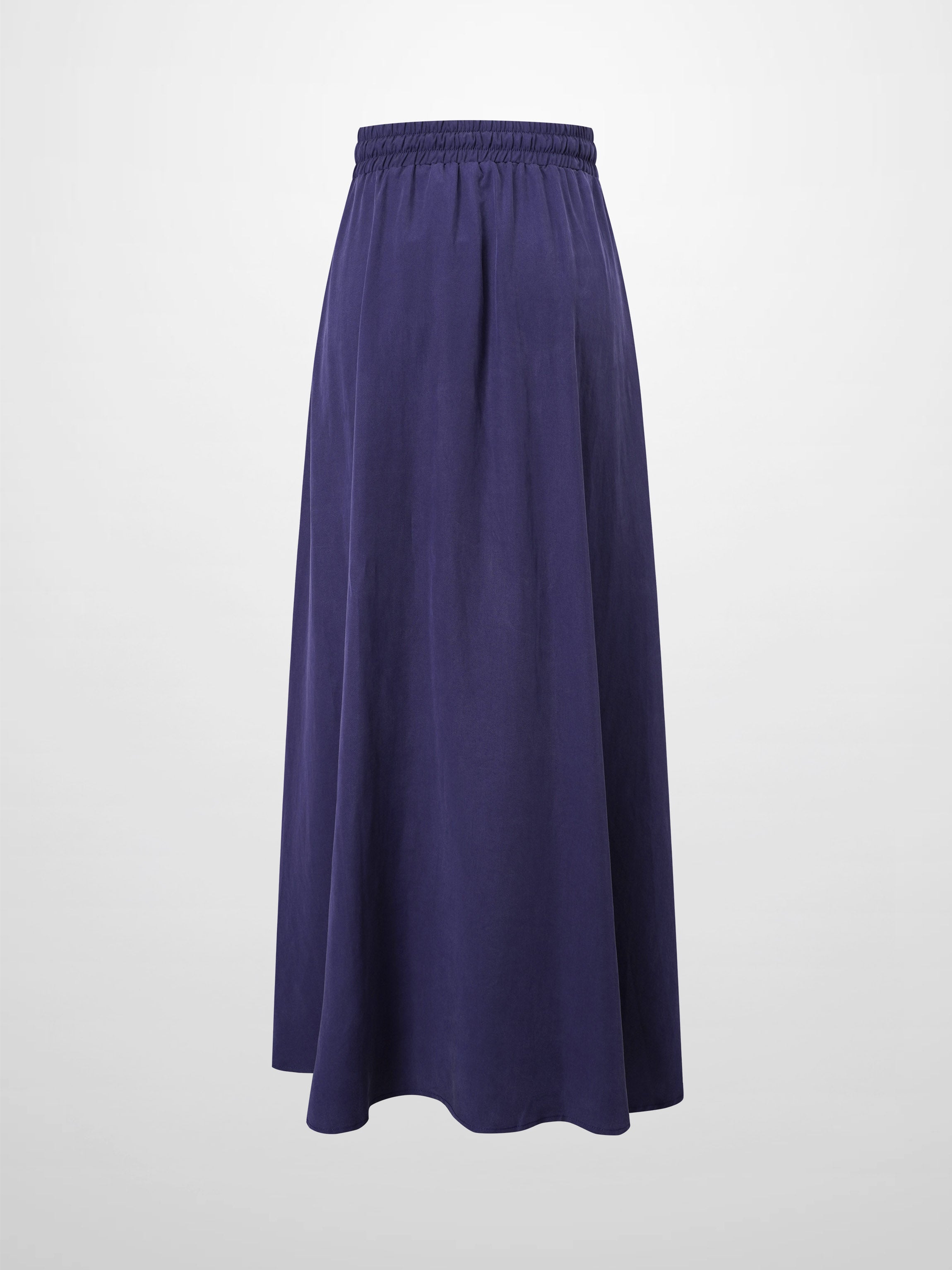 Drawstring Circle Skirt-Navy