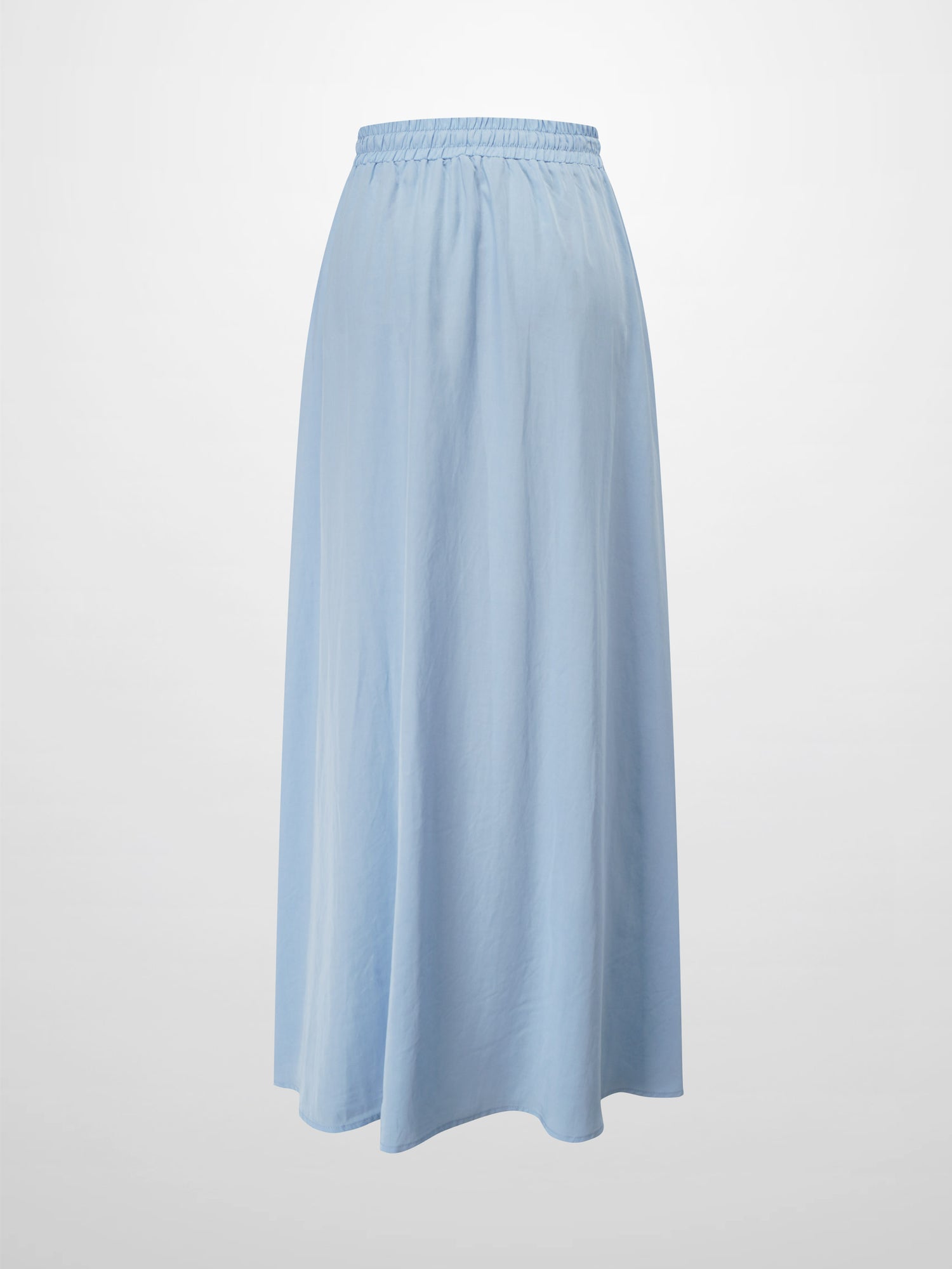 Drawstring Circle Skirt-Light Blue