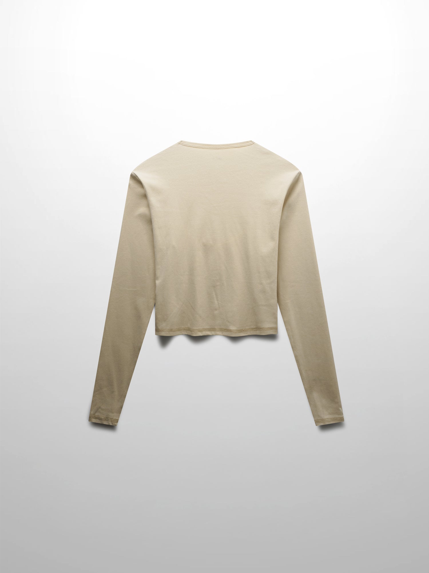 Basic T-Shirt Cropped Cardigan-Tan