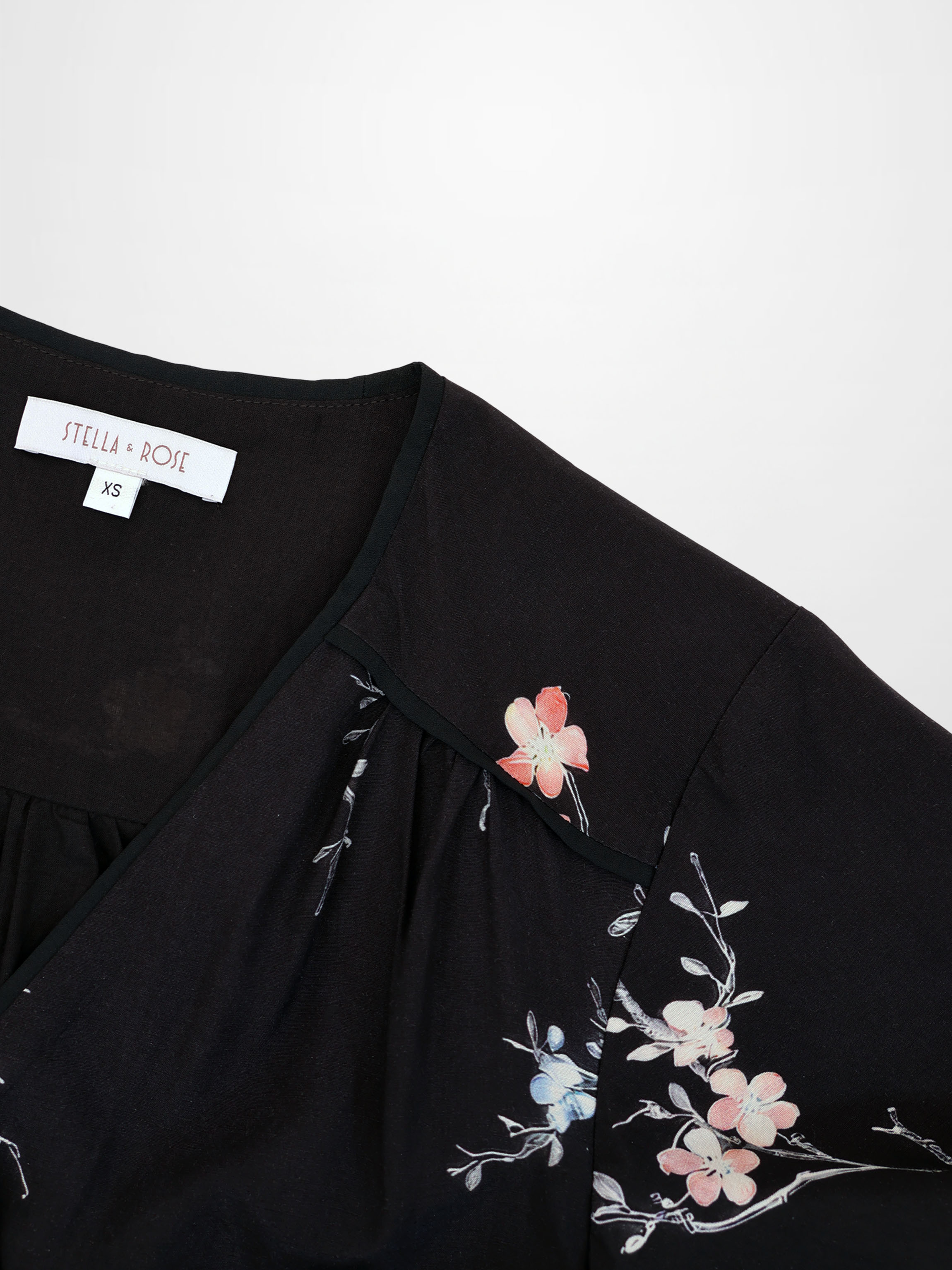 Flutter Sleeve Wrap Dress-Bunches of Floral