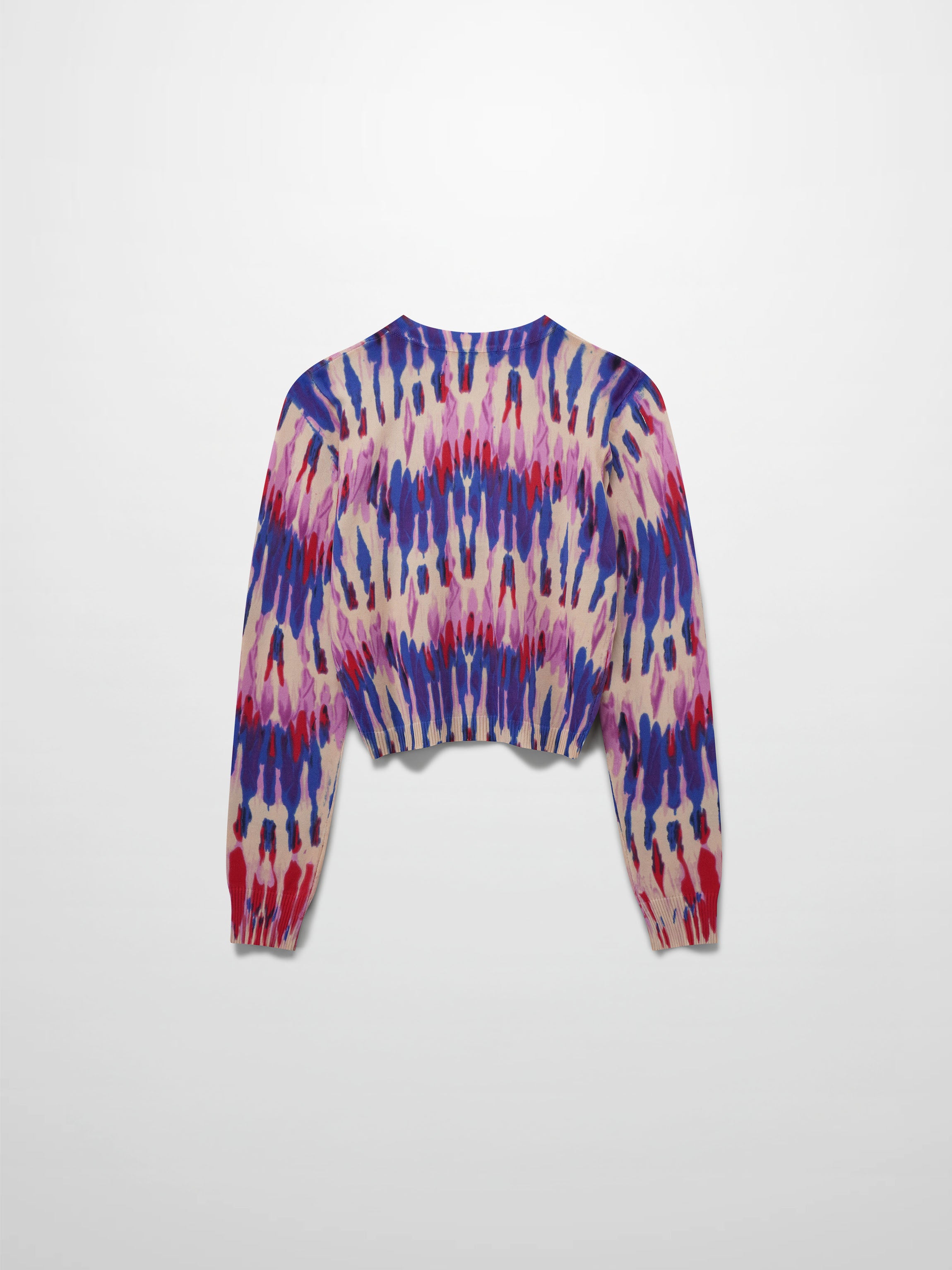 Buttoned Cardigan-Pink Watercolor