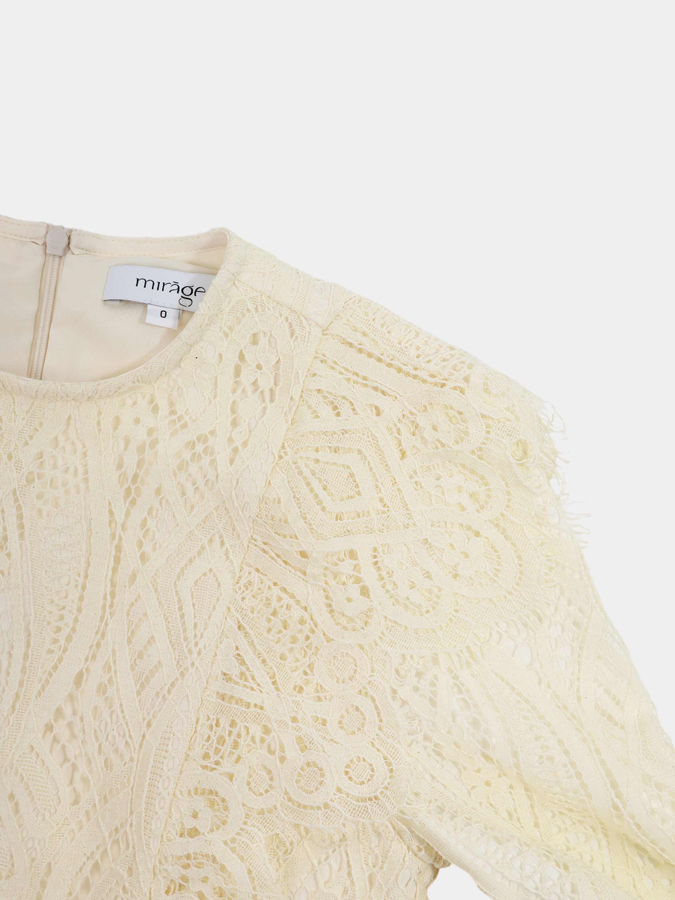 Lace Detail Dress-Ivory