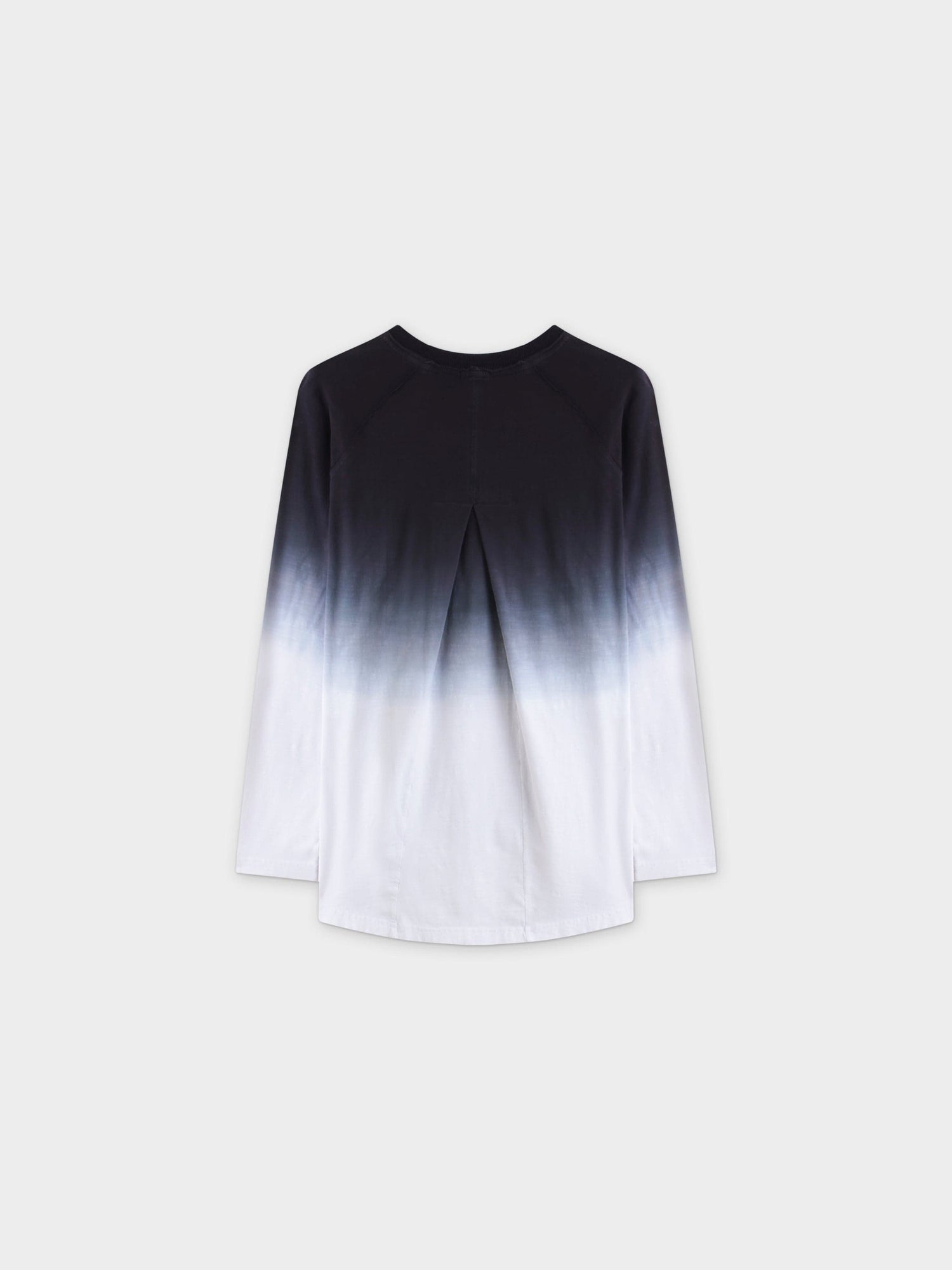 CAMISETA OMBRE PLEAT BACK-NEGRO