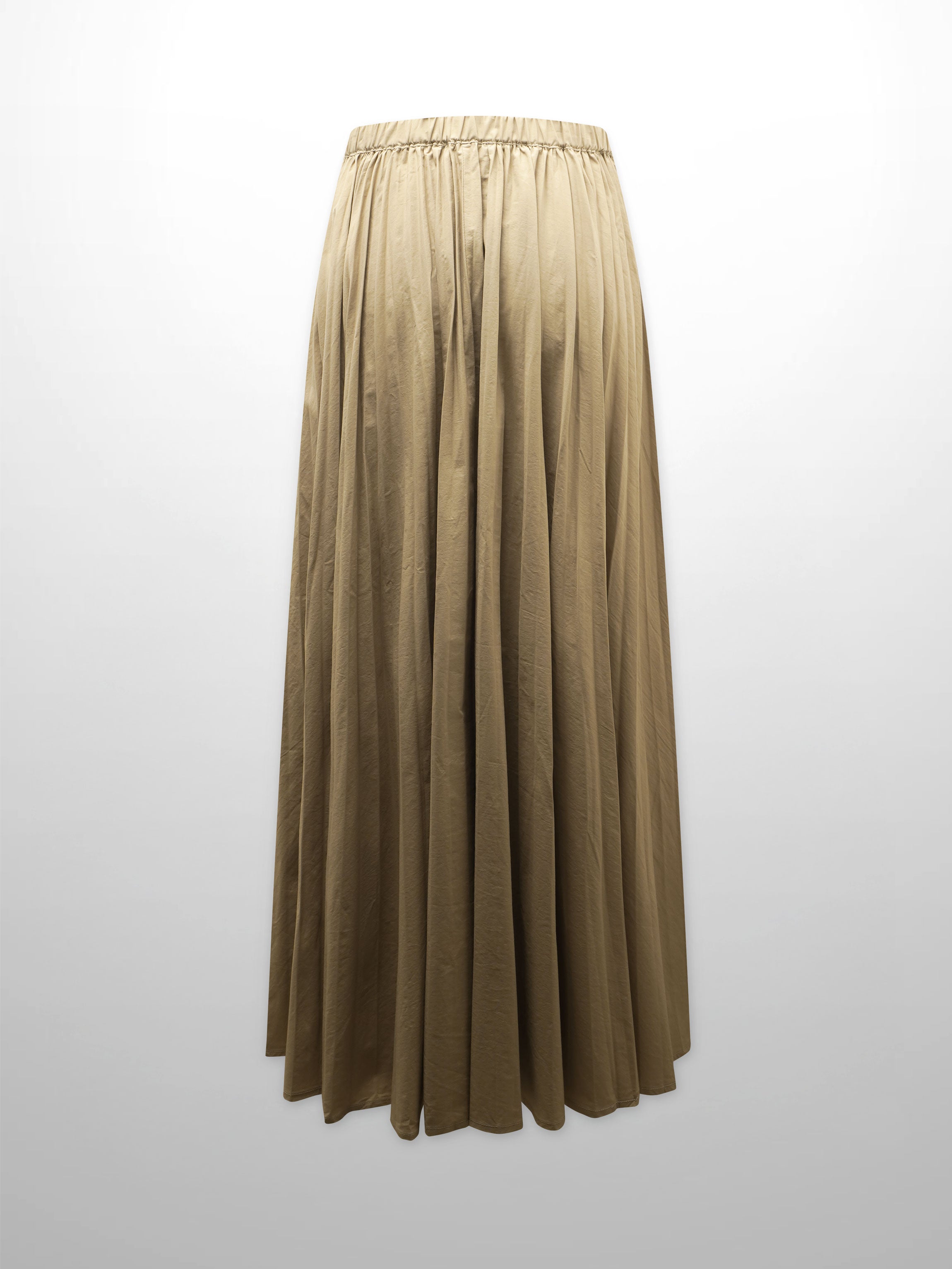Micro Pleat Elastic Waist Skirt-Sand