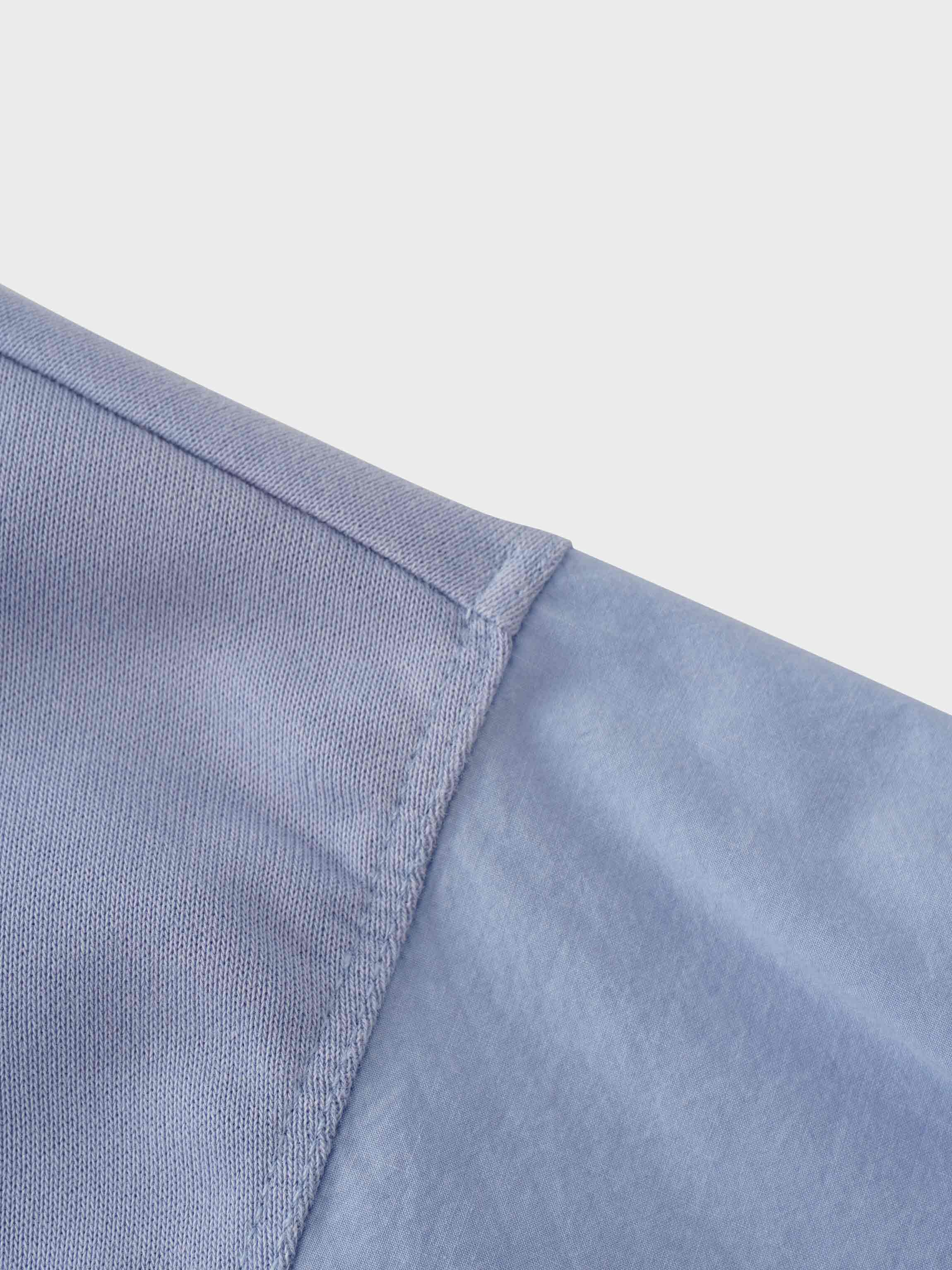 Washed Dolman Bomber Tee-Blue