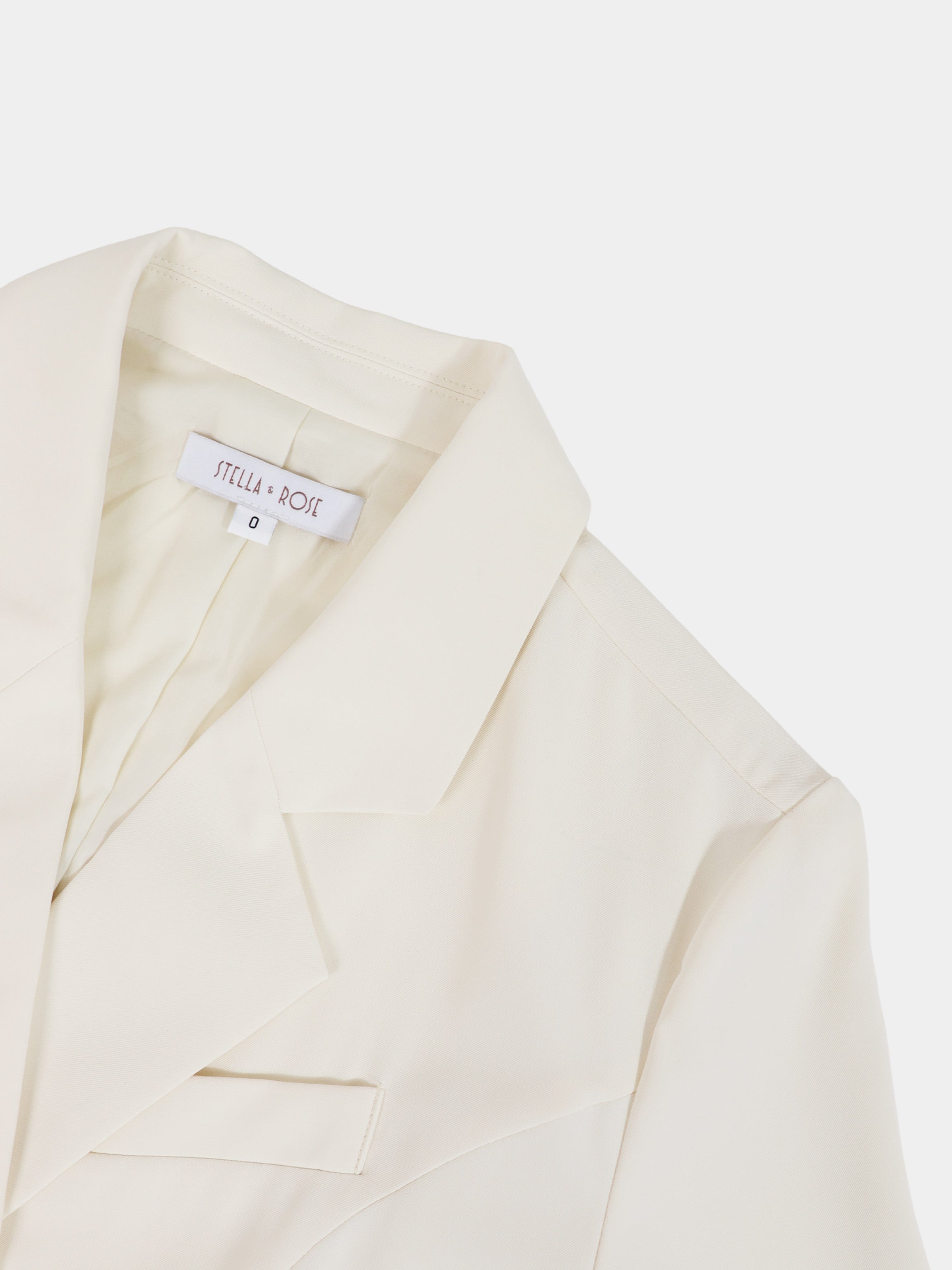 Side Tie Pleat Wrap Dress-Cream