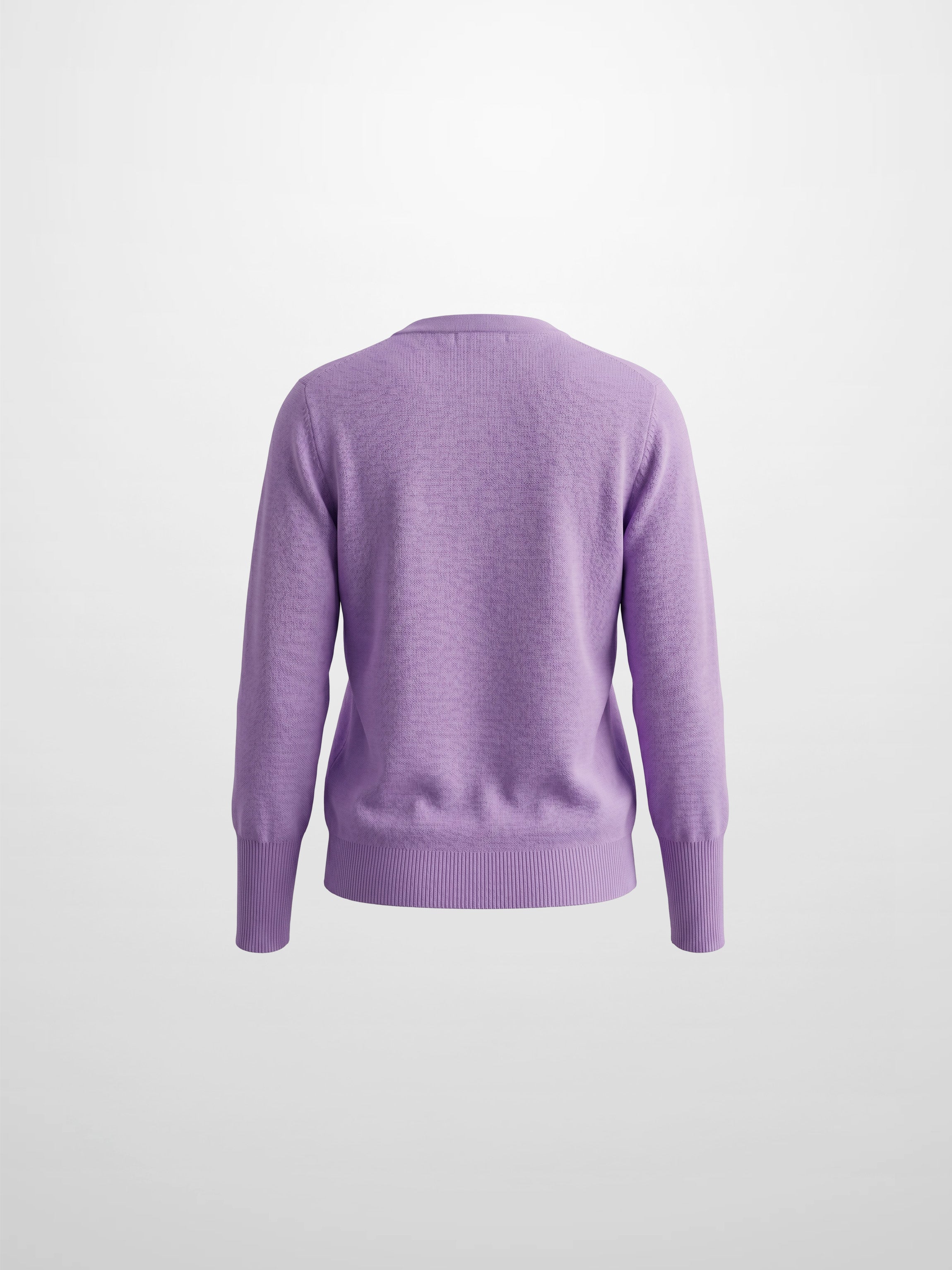 High Cuff Crew Sweater-Lavender