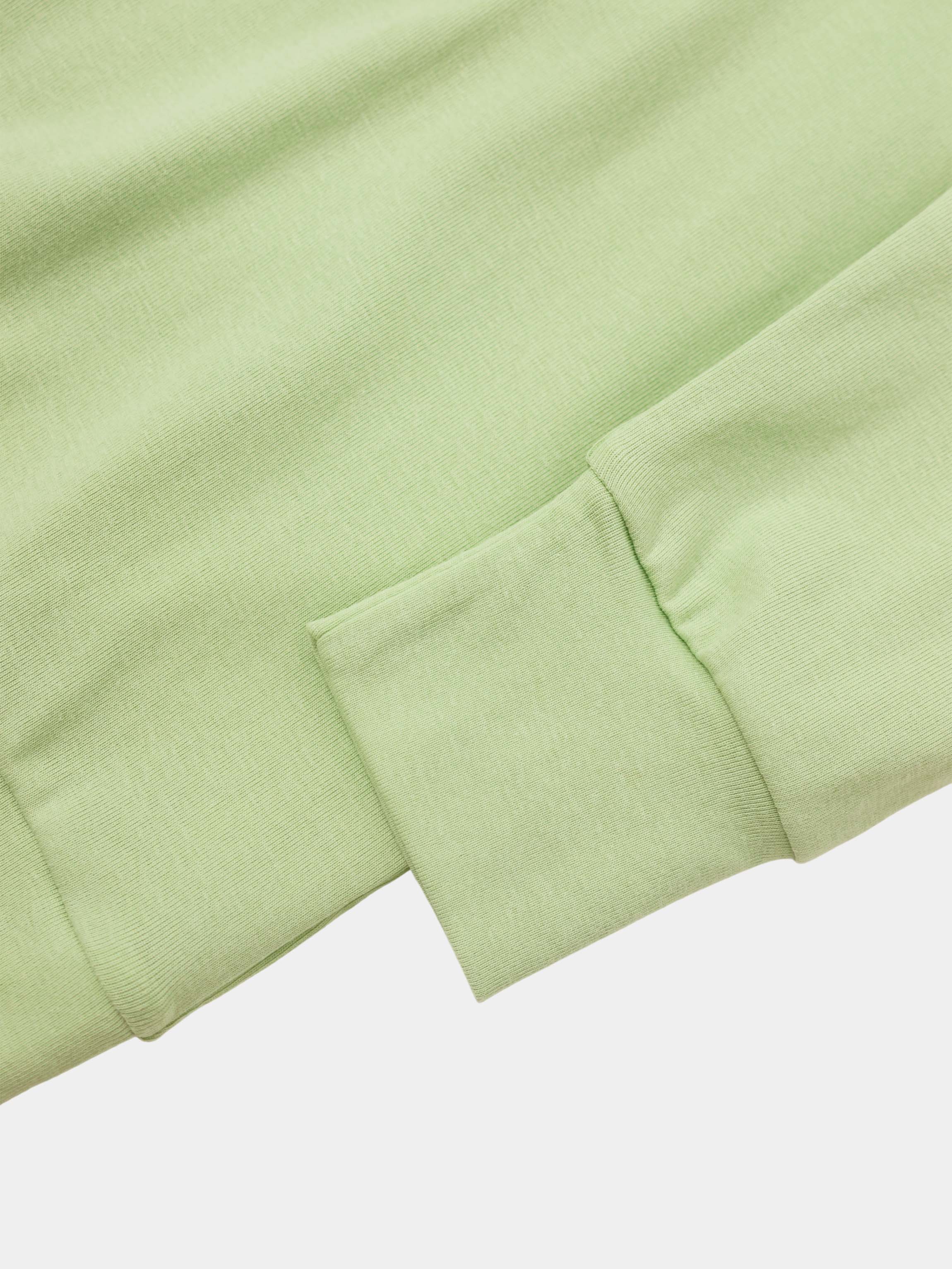 Collared Bomber Tee-Sage
