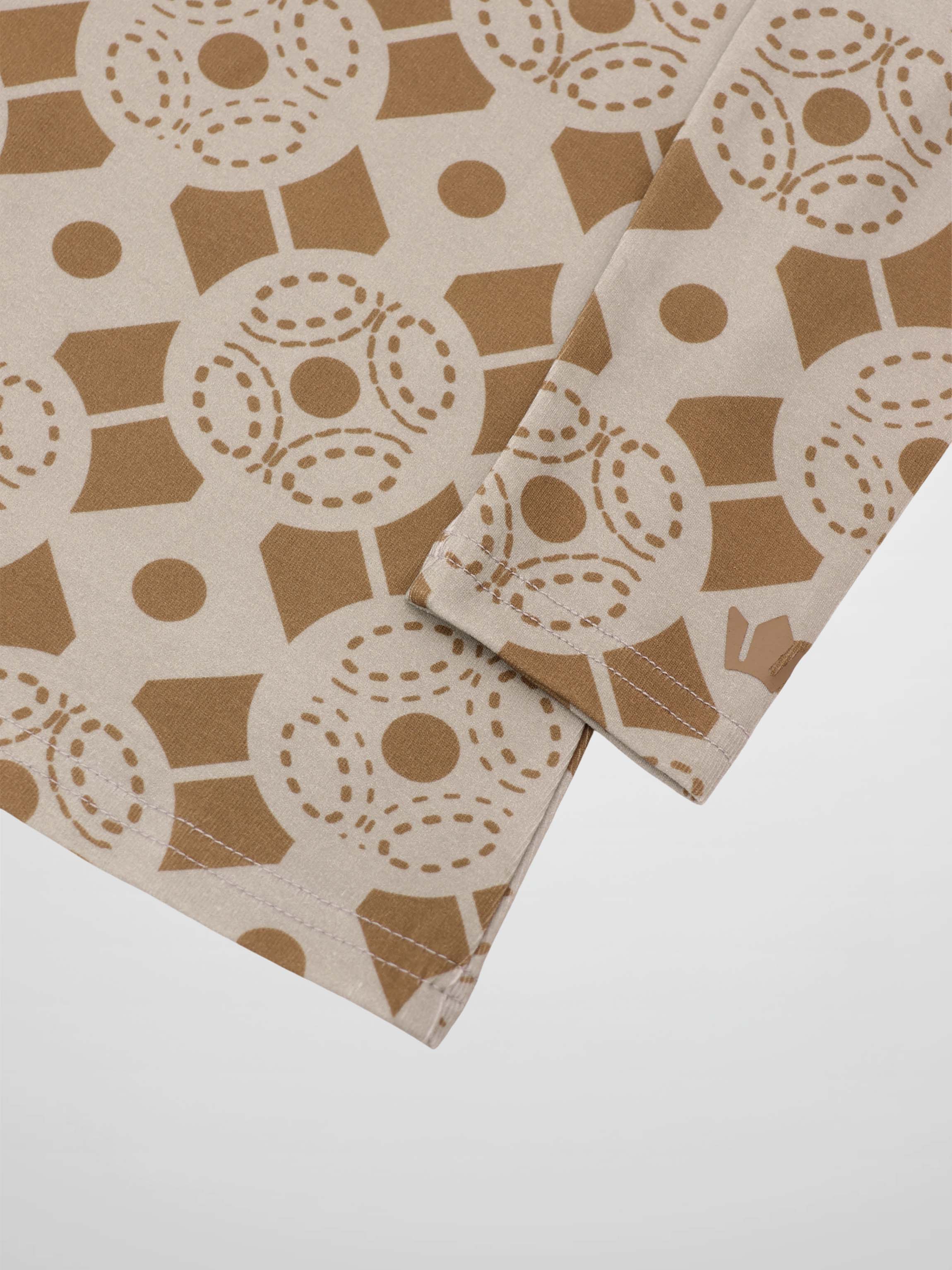 Basic Printed T-shirt-Geometric Design