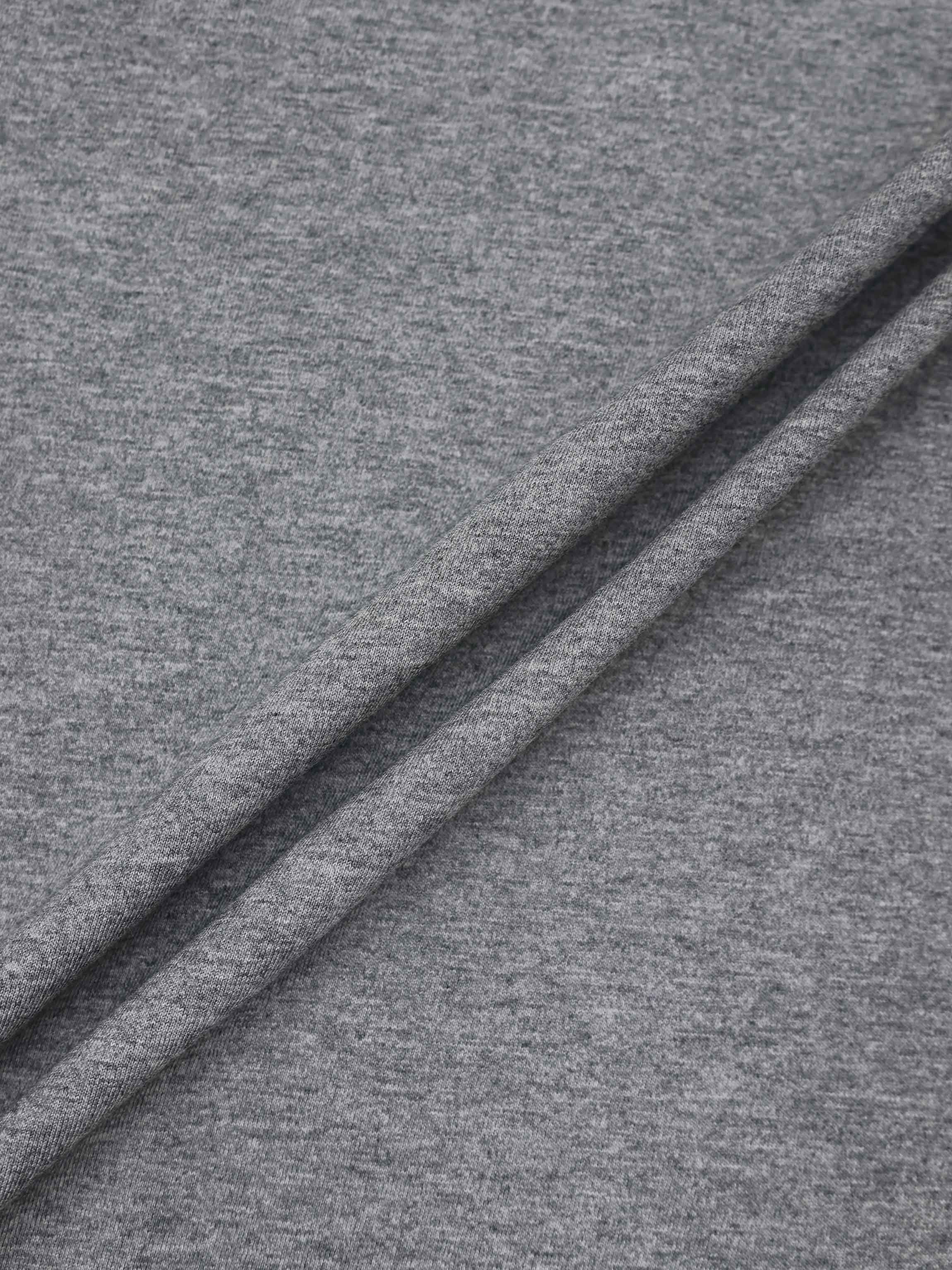 Center Seam High V Tee-Heathered Grey