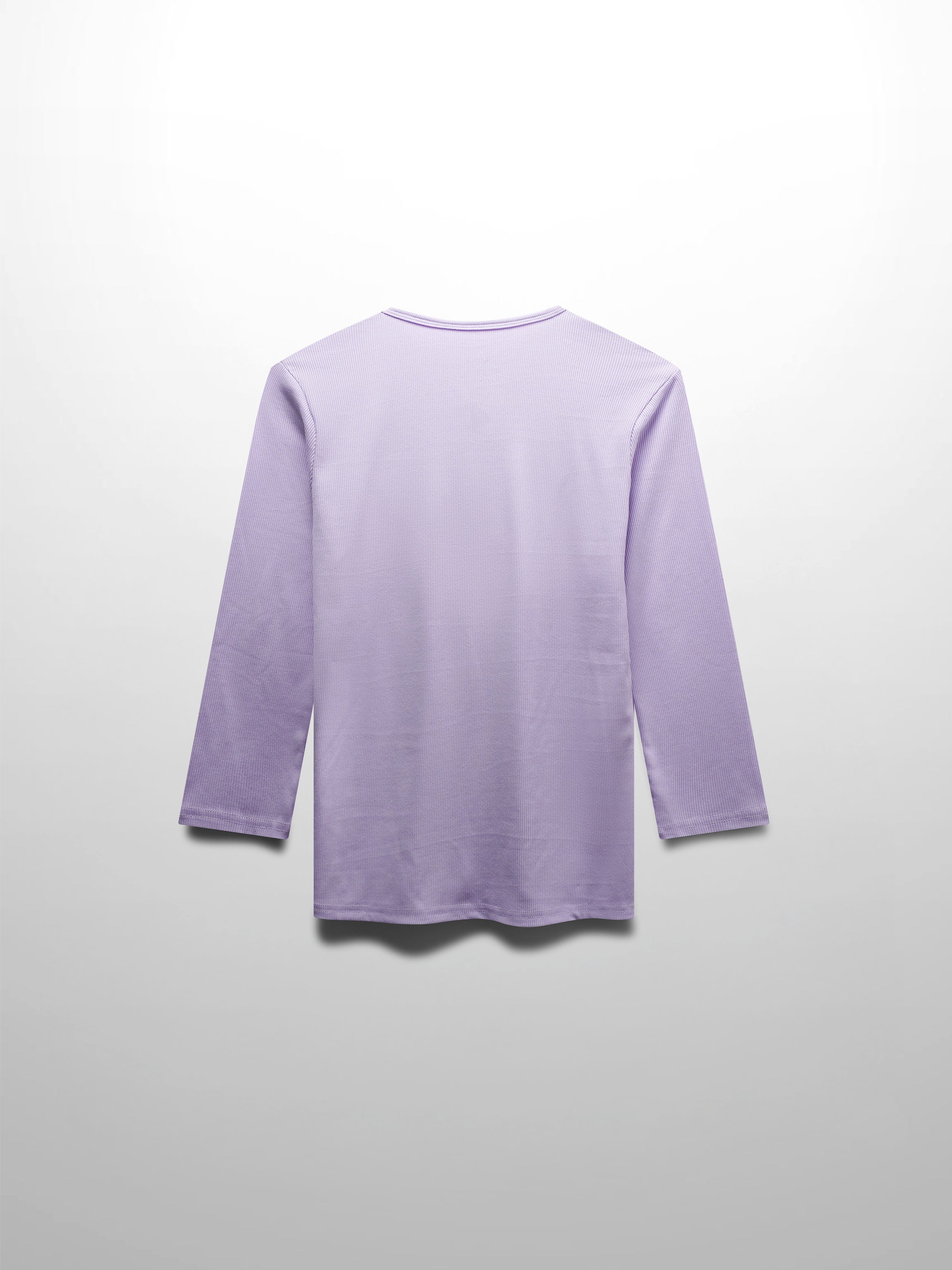 RIBBED HIGH V 3Q-LILAC