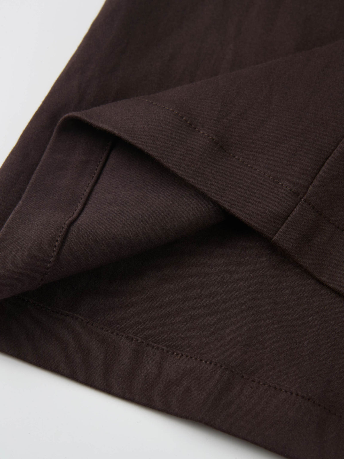 Belted Straight Maxi Skirt - Brown