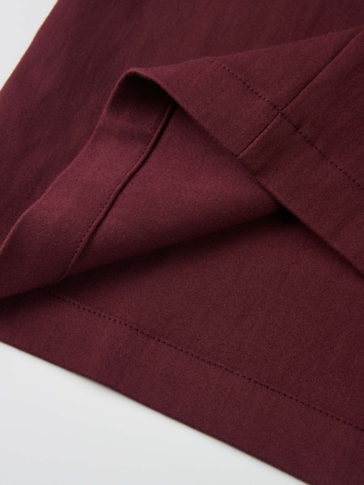 Belted Straight Maxi Skirt - Burgundy