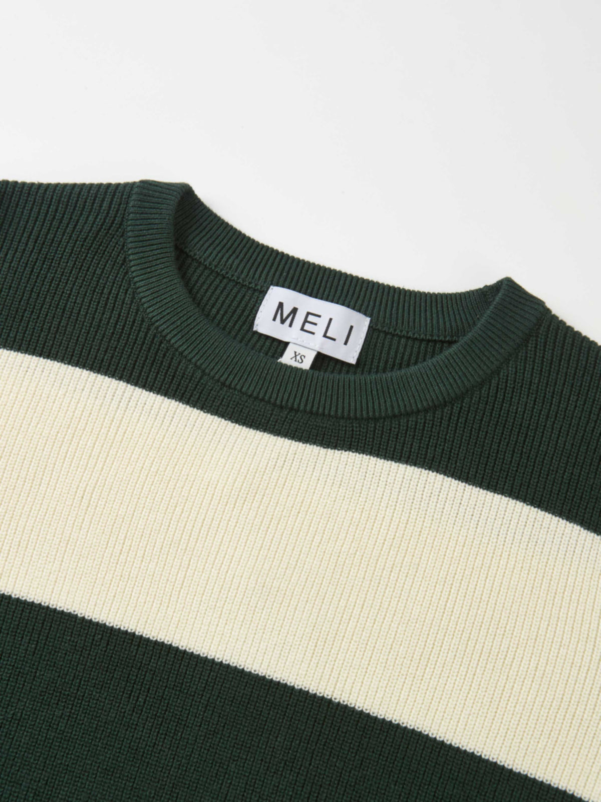 Waffle Knit Top - Cream/Green