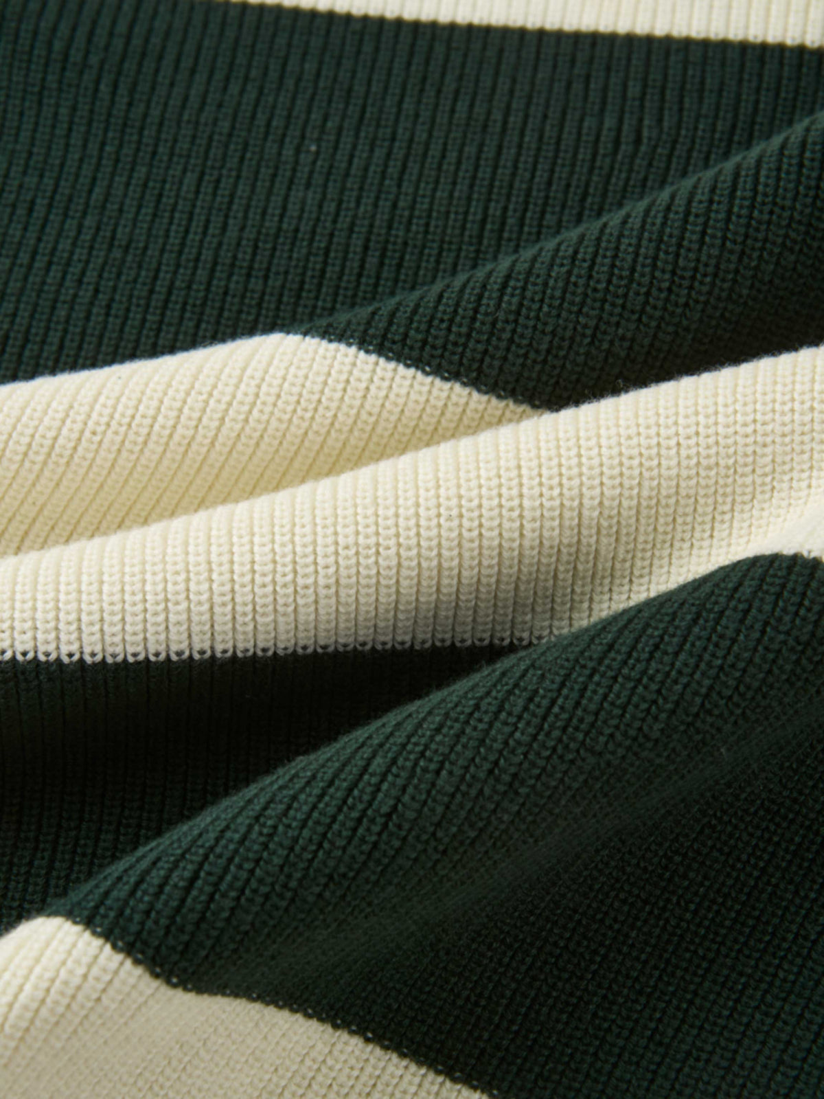Waffle Knit Top - Cream/Green
