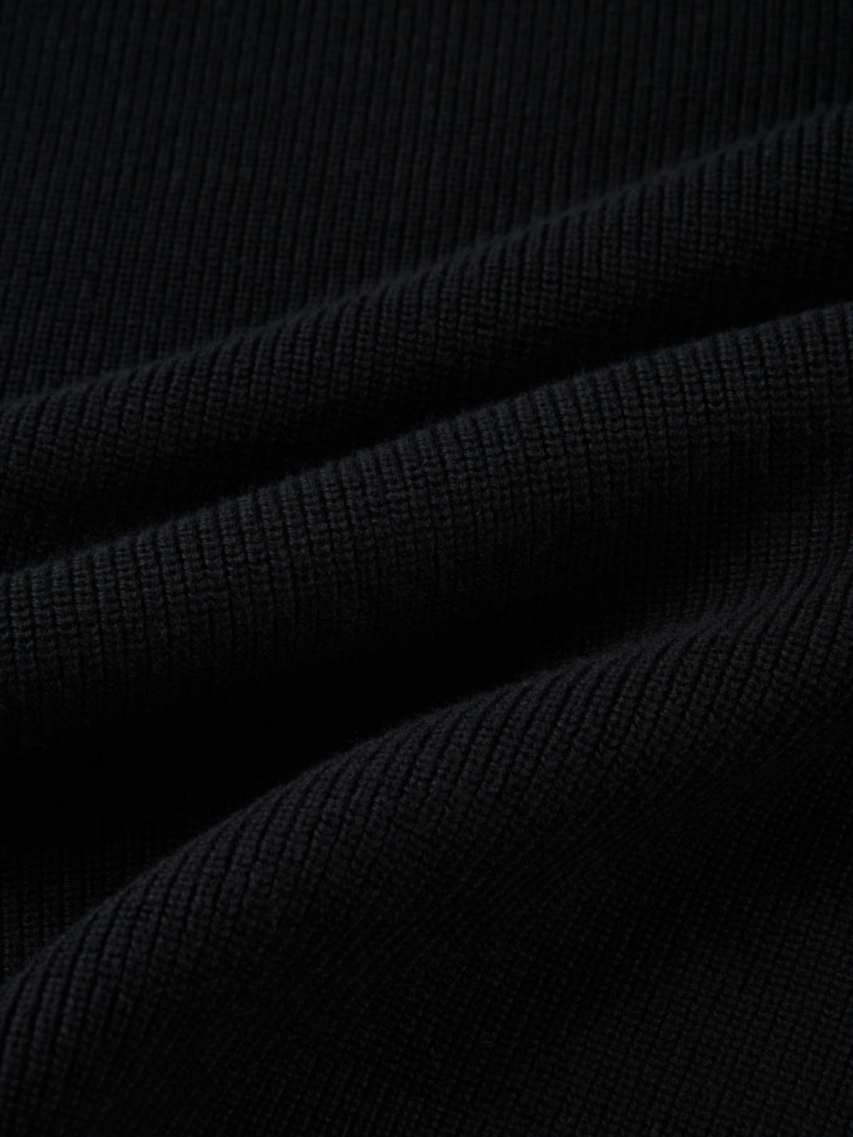 Waffle Knit Top - Black