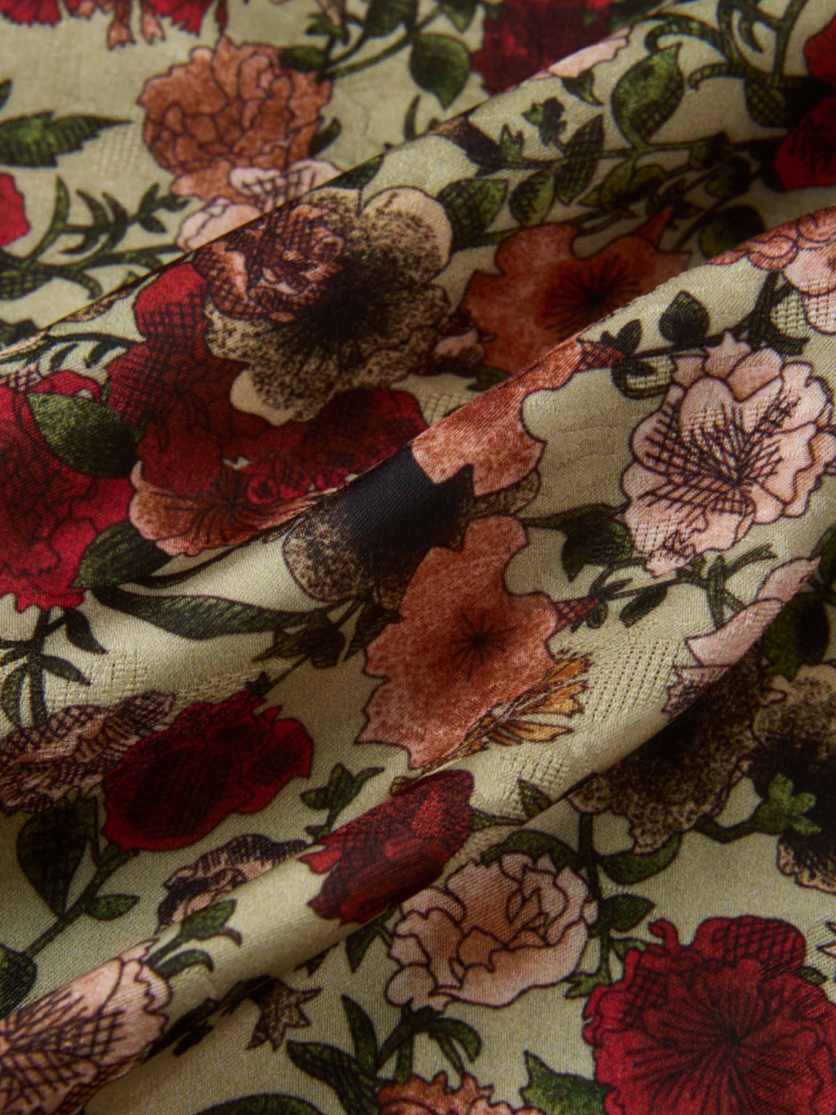 Floral Design Side Bow Blouse - Multi Color