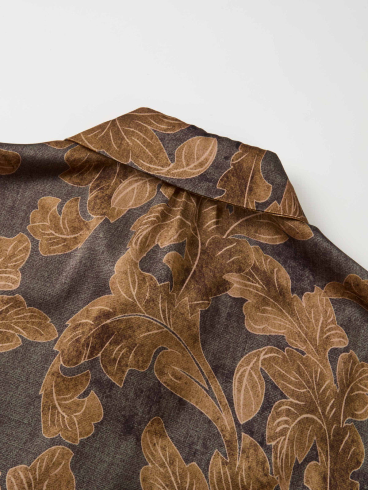 Printed Button Blouse - Gold Floral