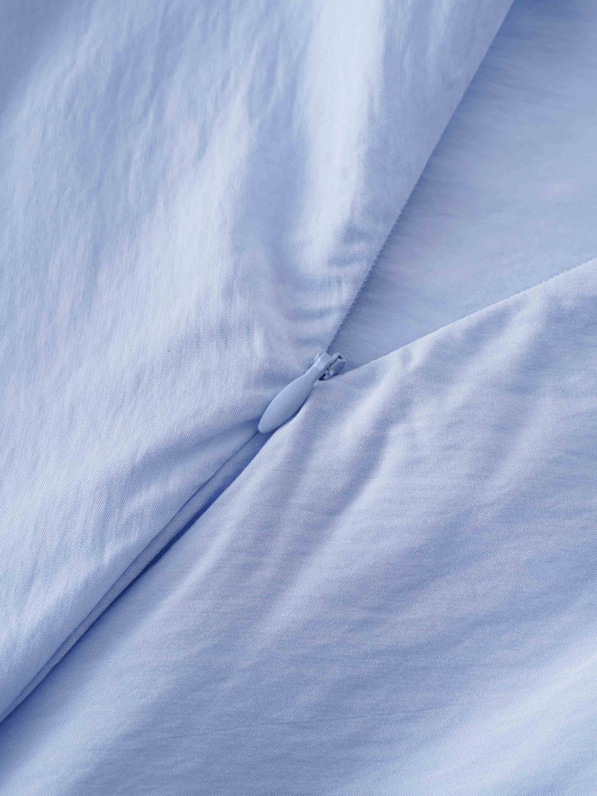 Crinkle Cotton Skirt 37"-Light Blue