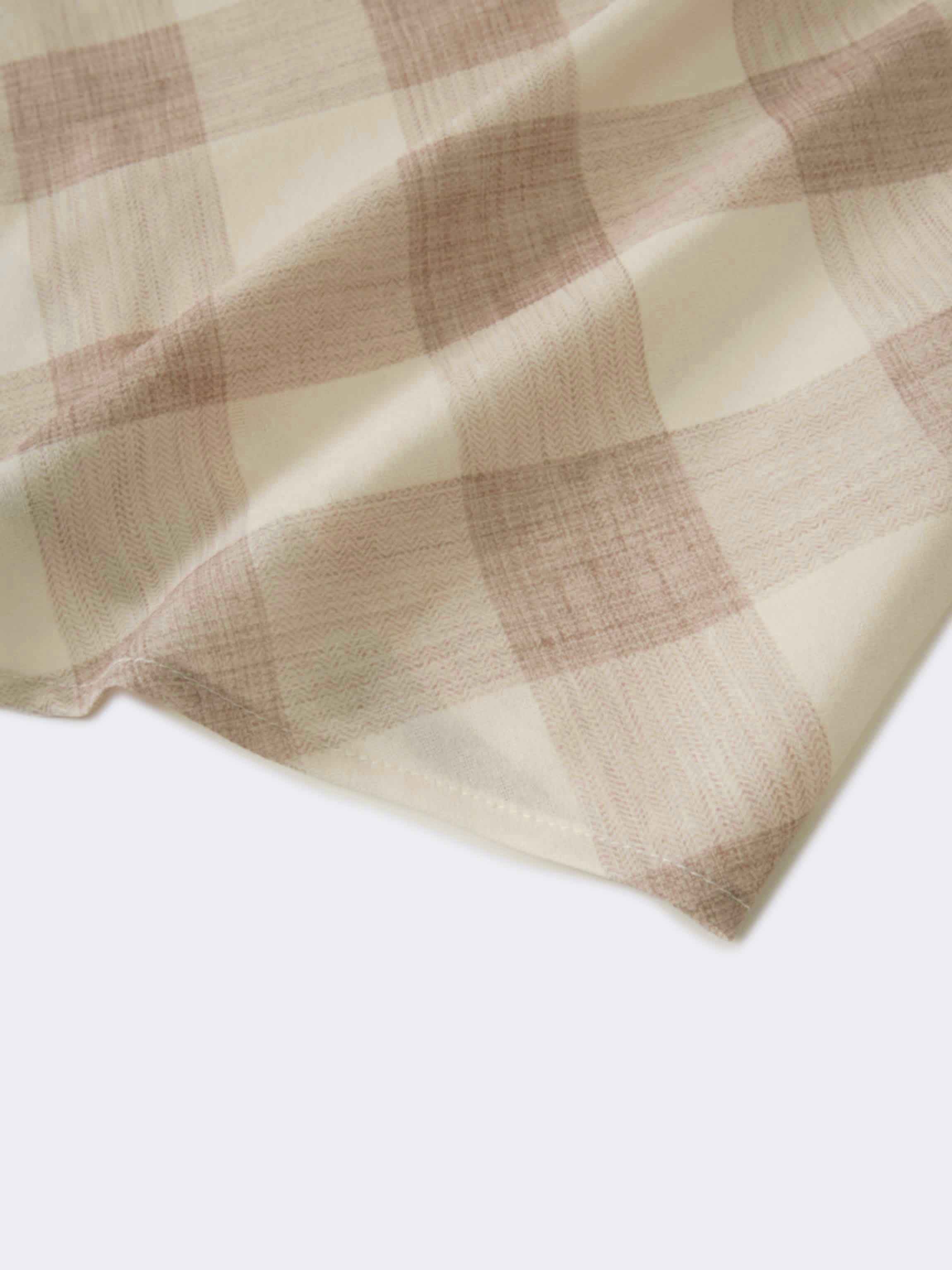 Flutter Sleeve Wrap Dress-Tan Gingham