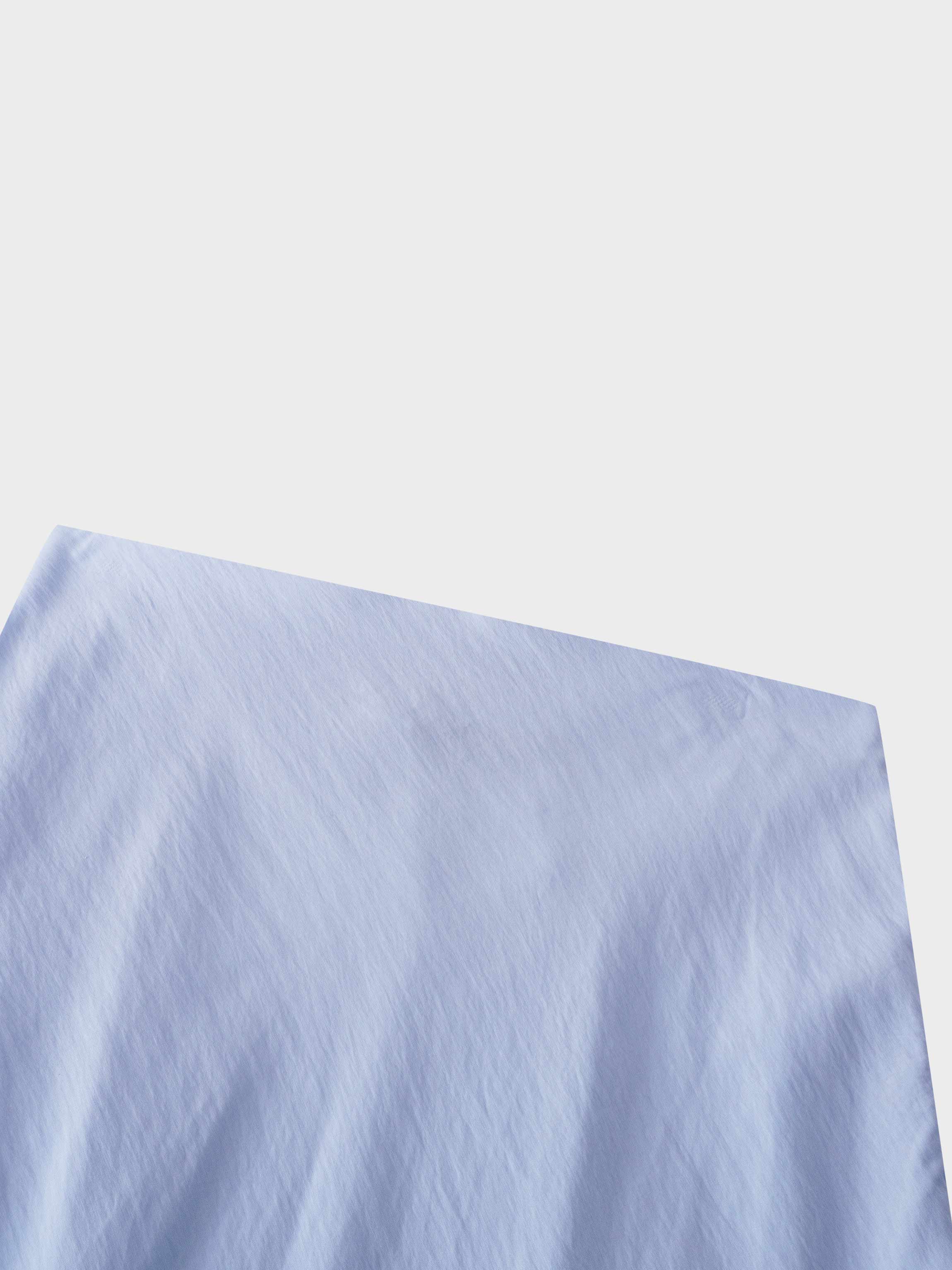 Crinkle Cotton Skirt 37"-Light Blue