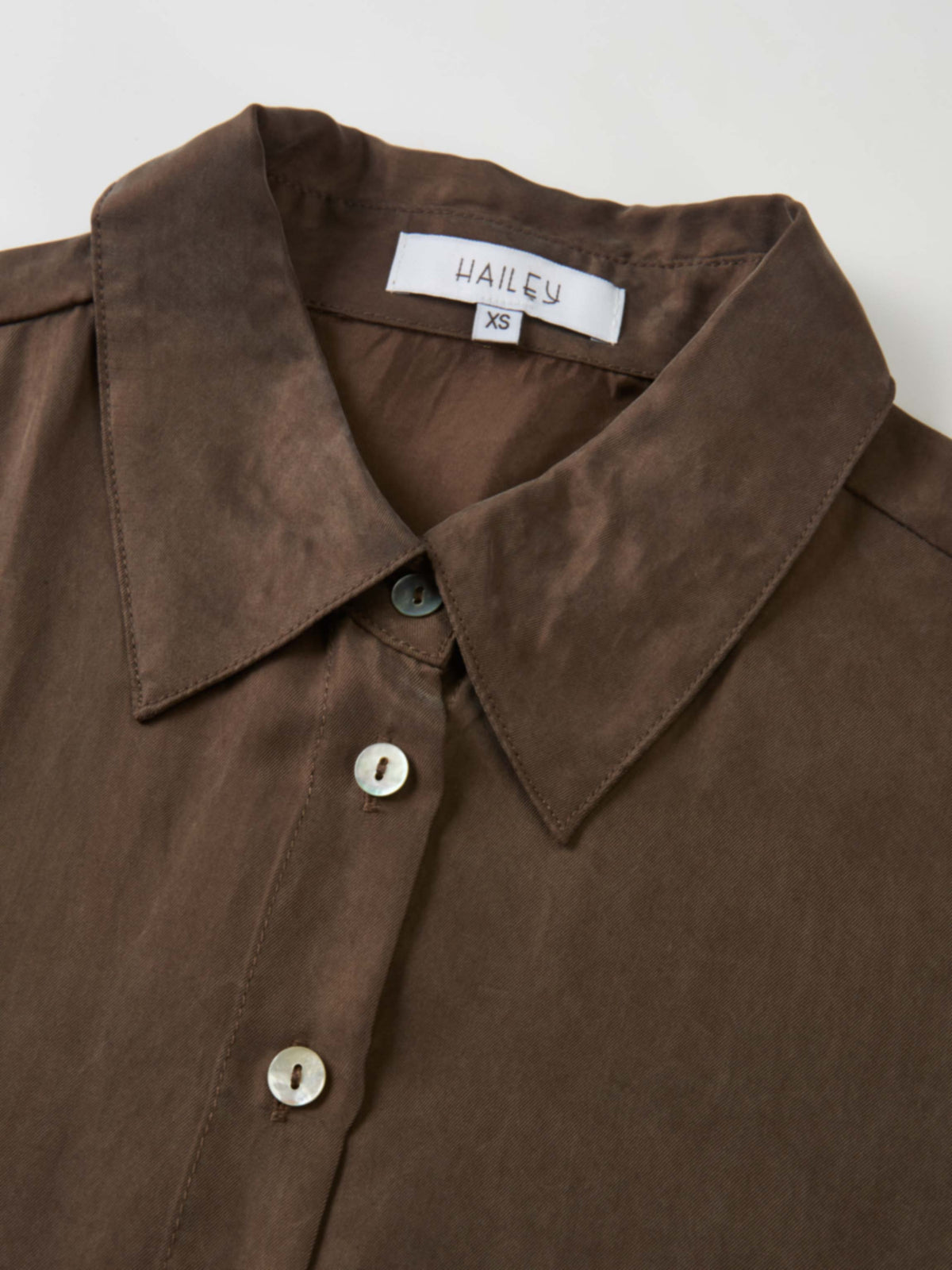 Cupro Button Down Blouse - Warm Taupe