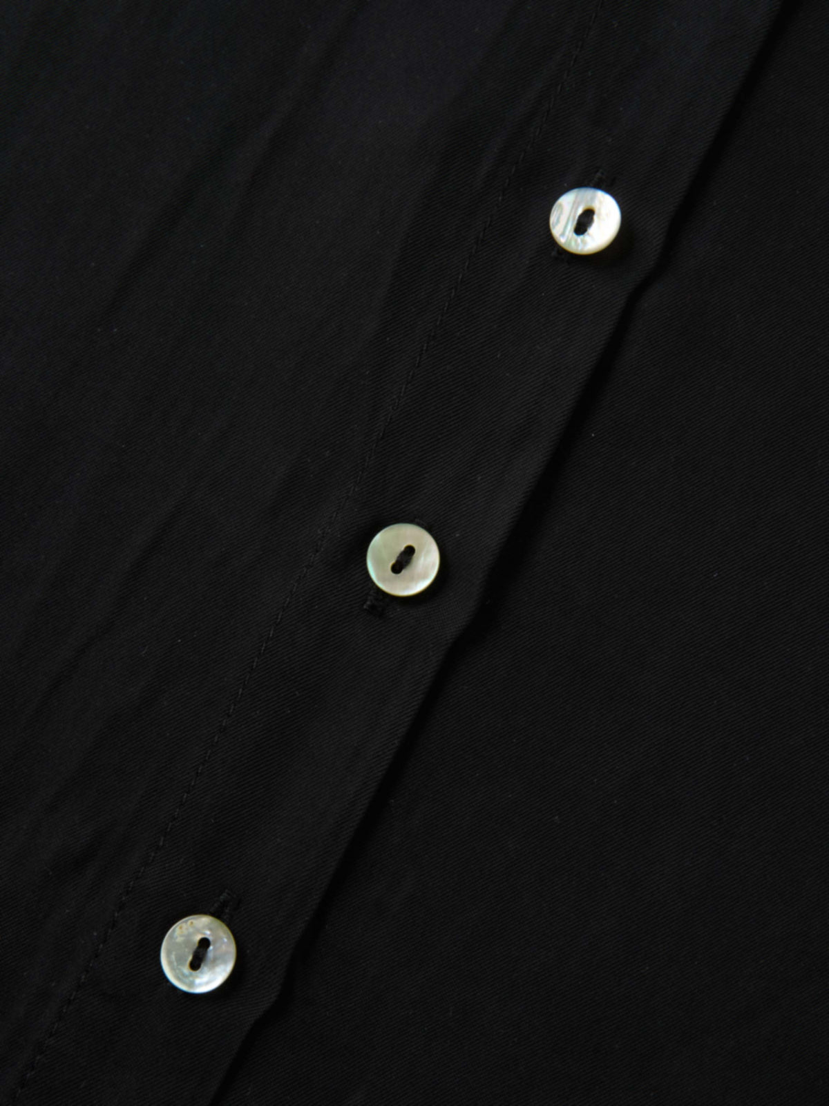 Cupro Button Down Blouse - Black
