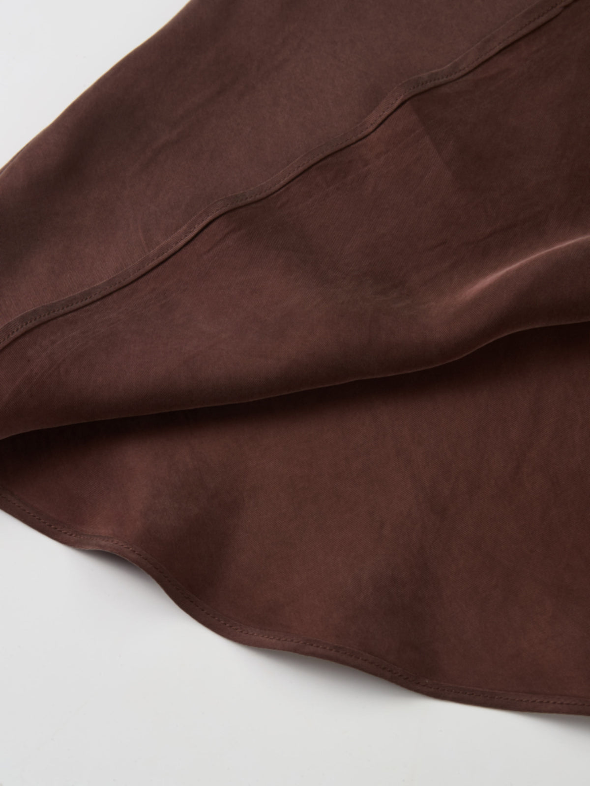 Cupro Slip Skirt - Brown 26"