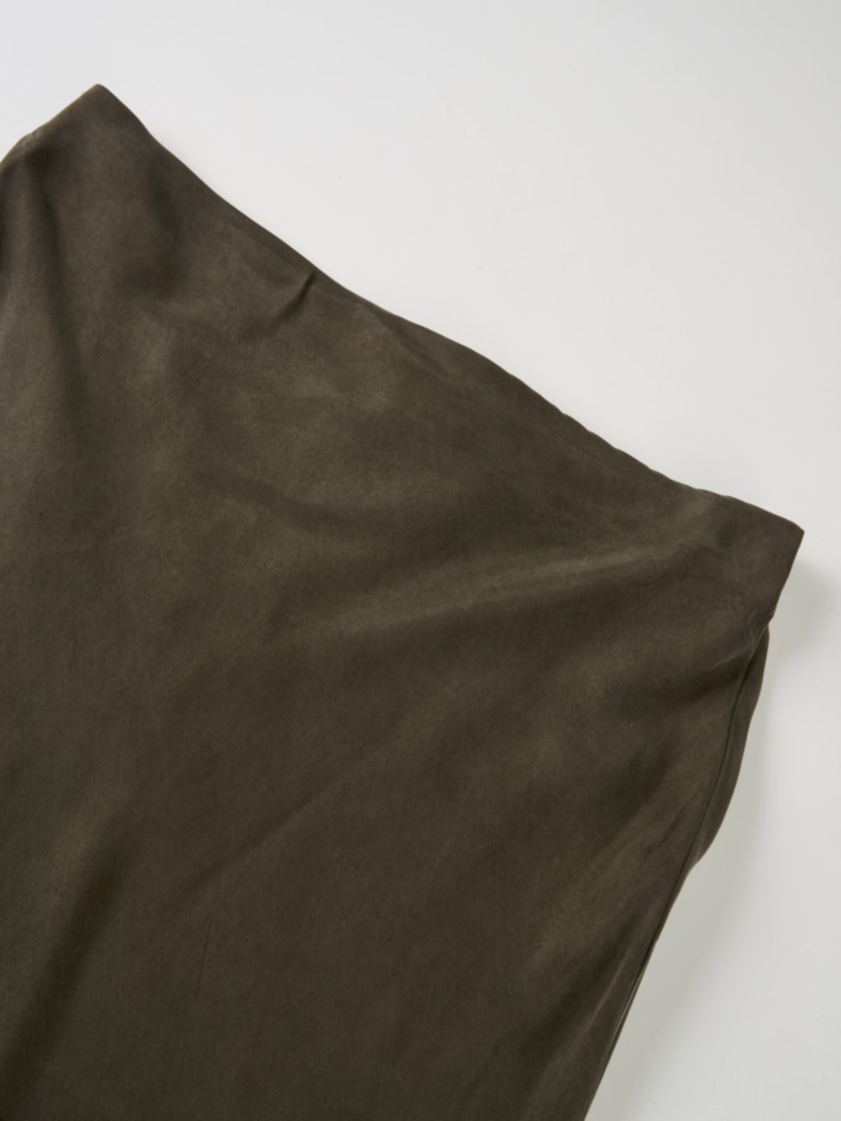 Cupro Slip Skirt - Olive 37"