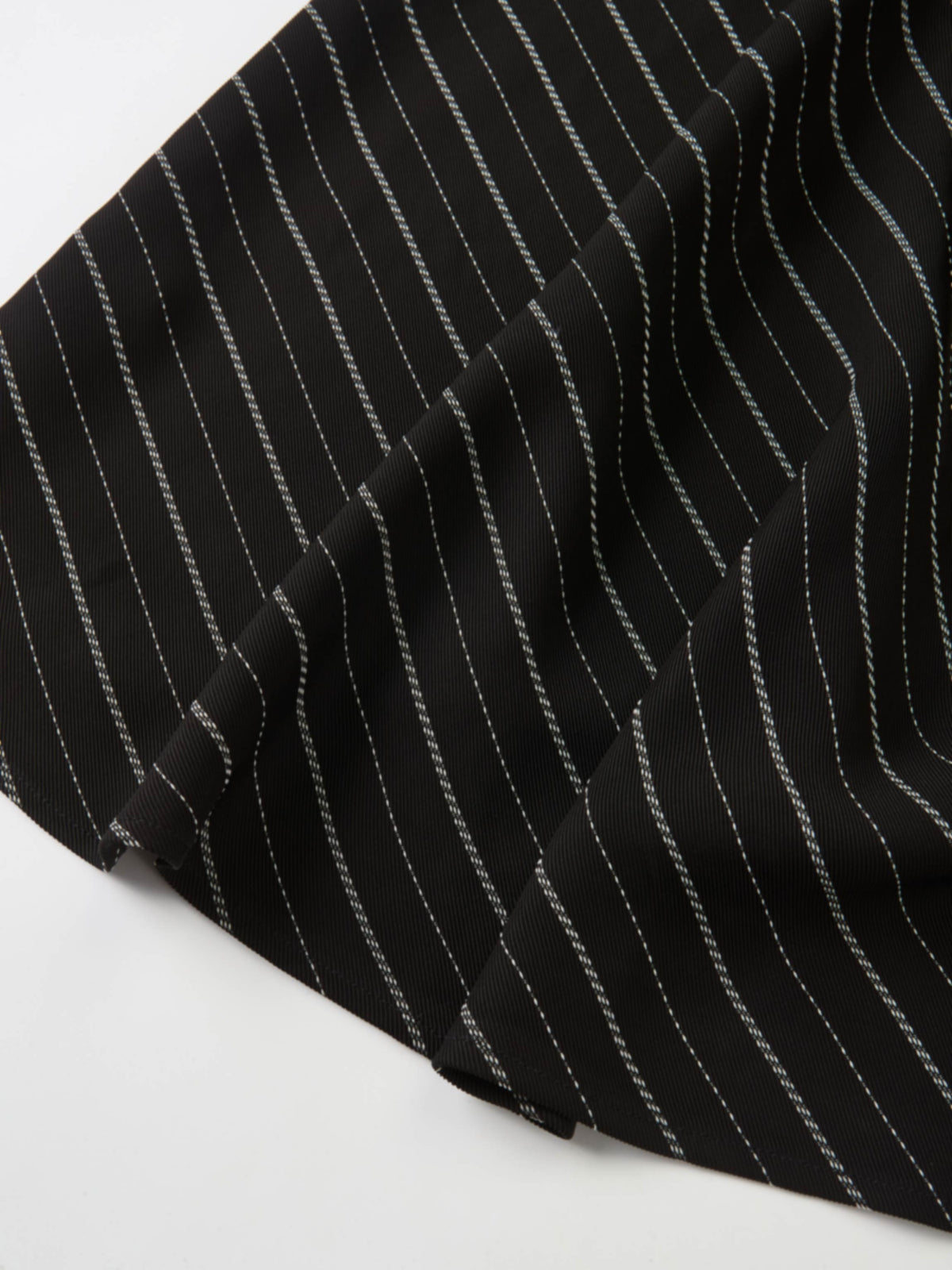 Drop Waist Maxi Dress - Black Pinstripe