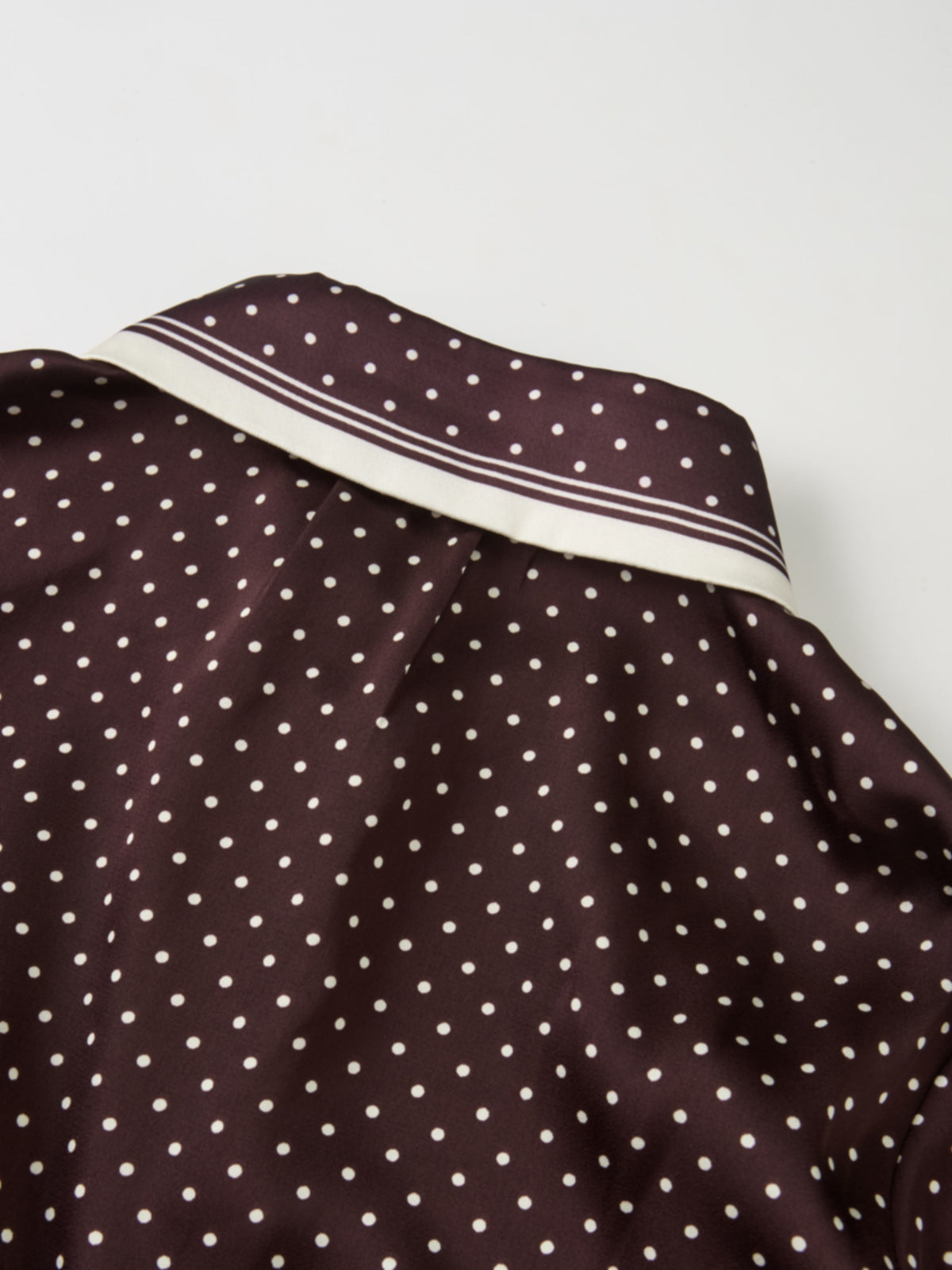 Mini Dot Blouse - Burgundy