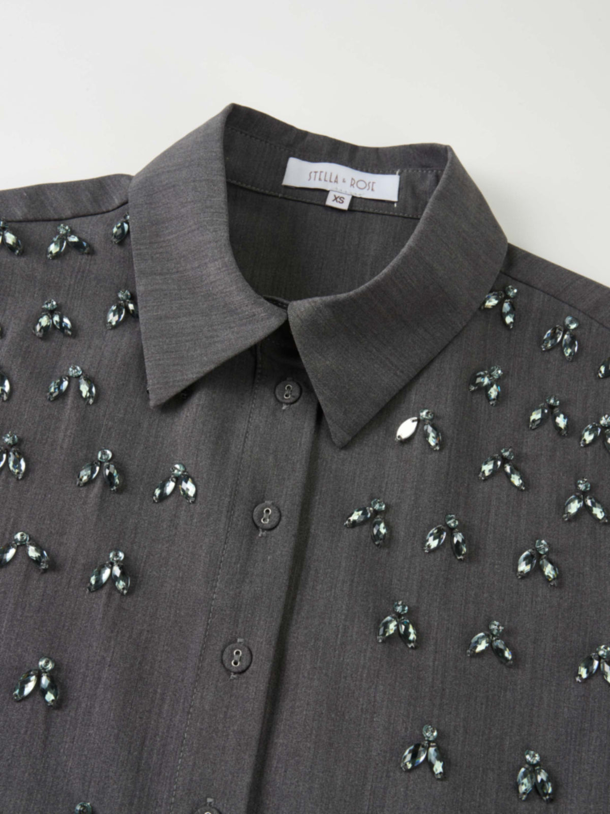 Embelished Blouse - Grey
