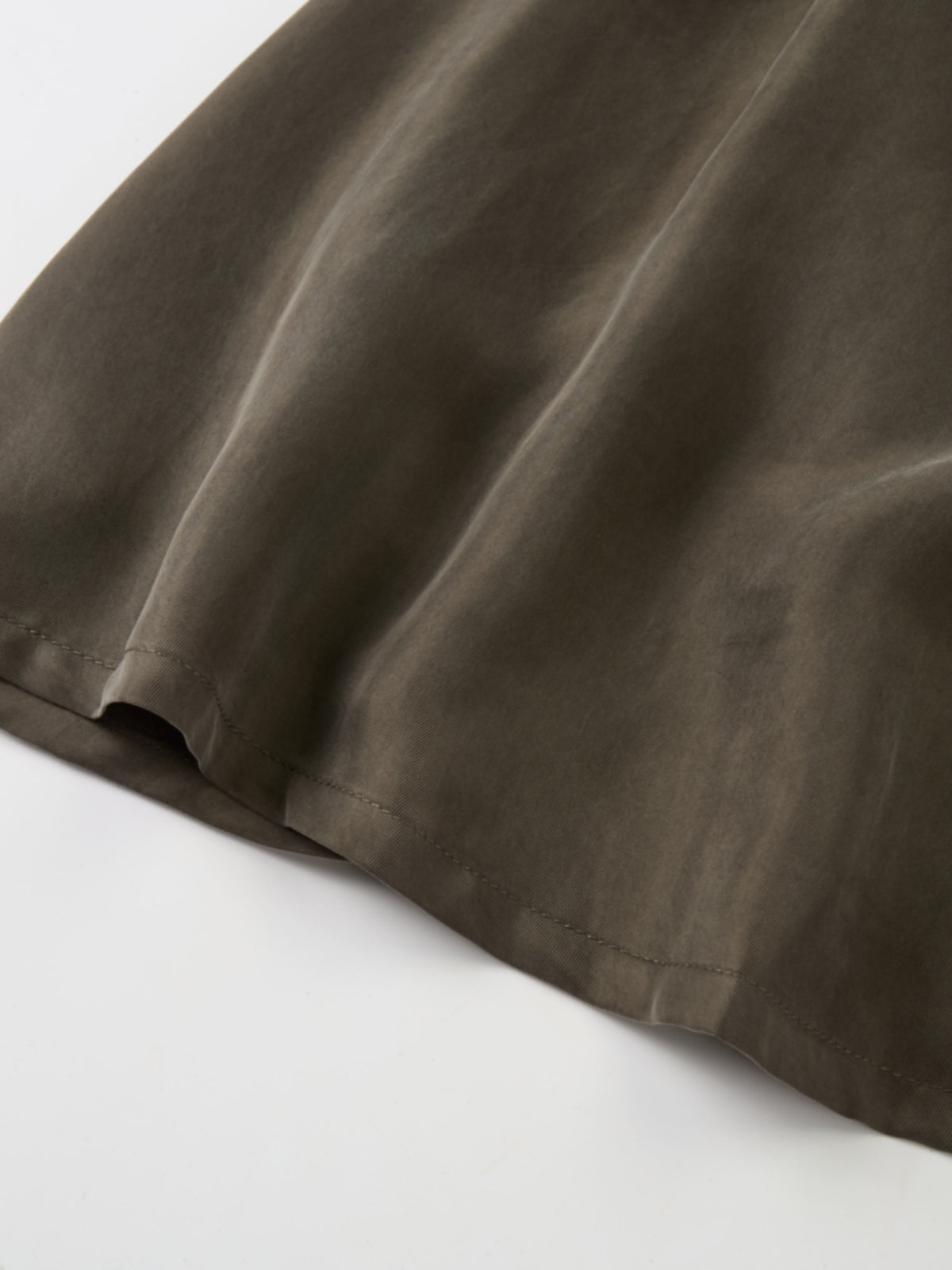 Drawstring Cupro Skirt - Dark Brown
