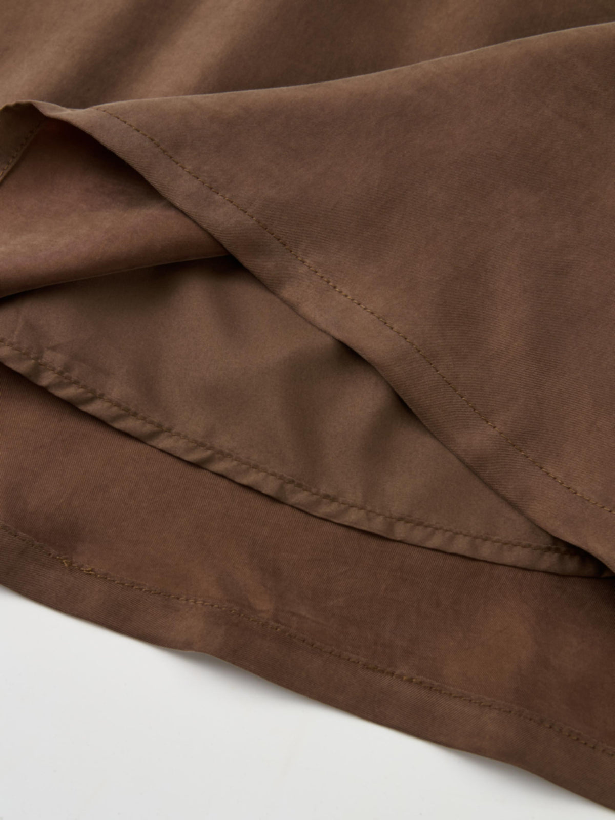 Drawstring Cupro Skirt - Light Brown