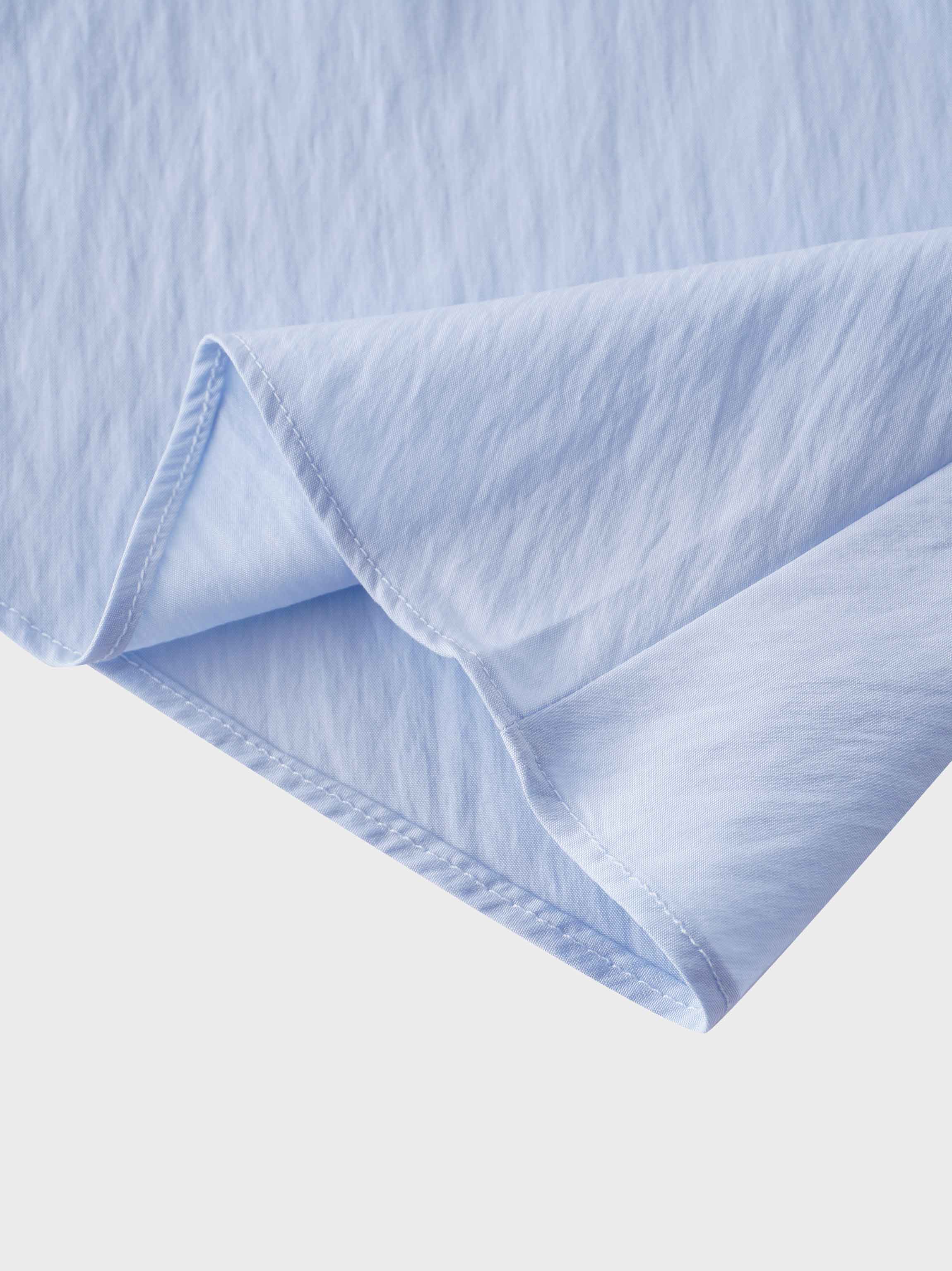 Crinkle Cotton Skirt 37"-Light Blue