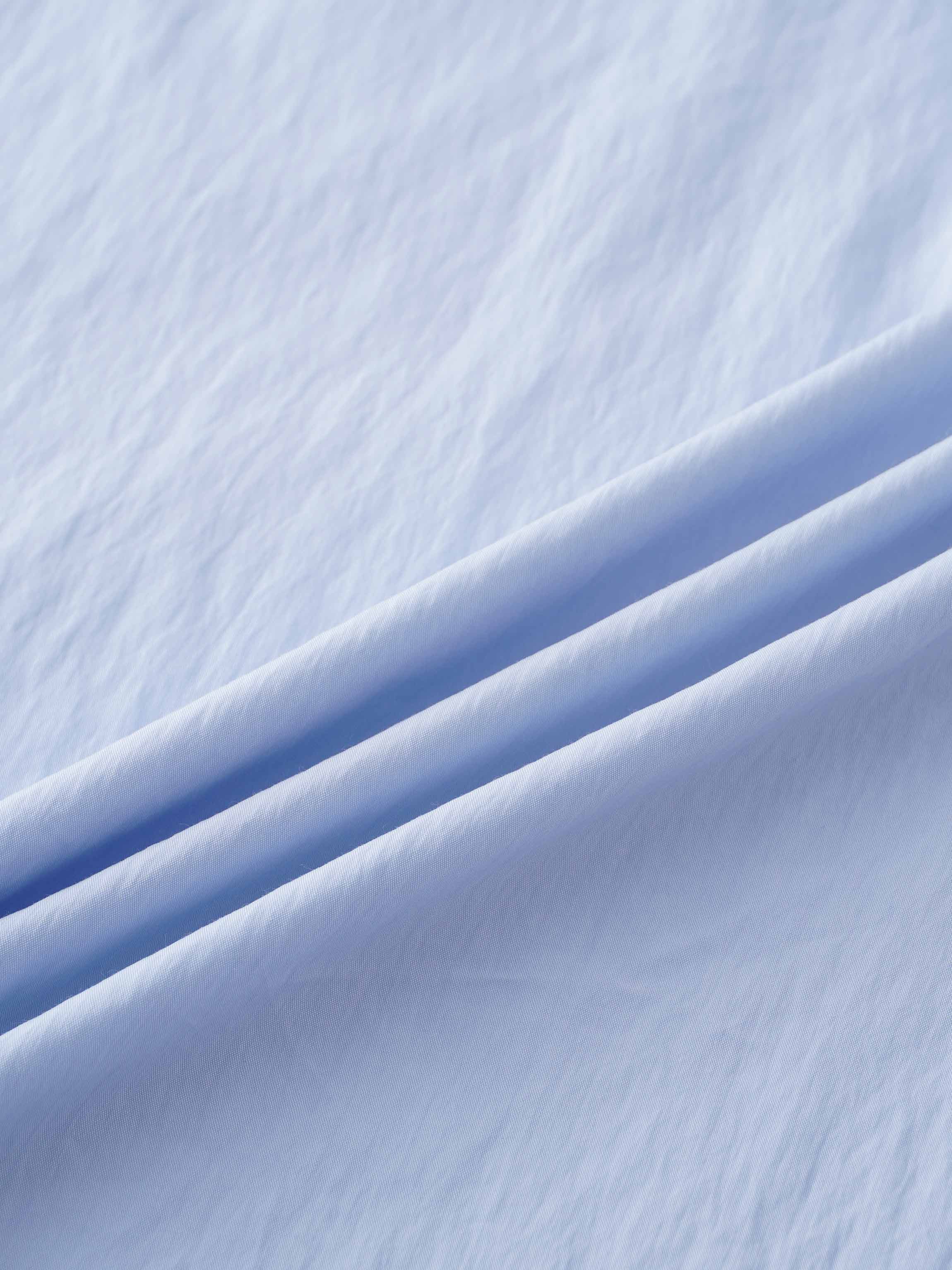 Crinkle Cotton Skirt 37"-Light Blue