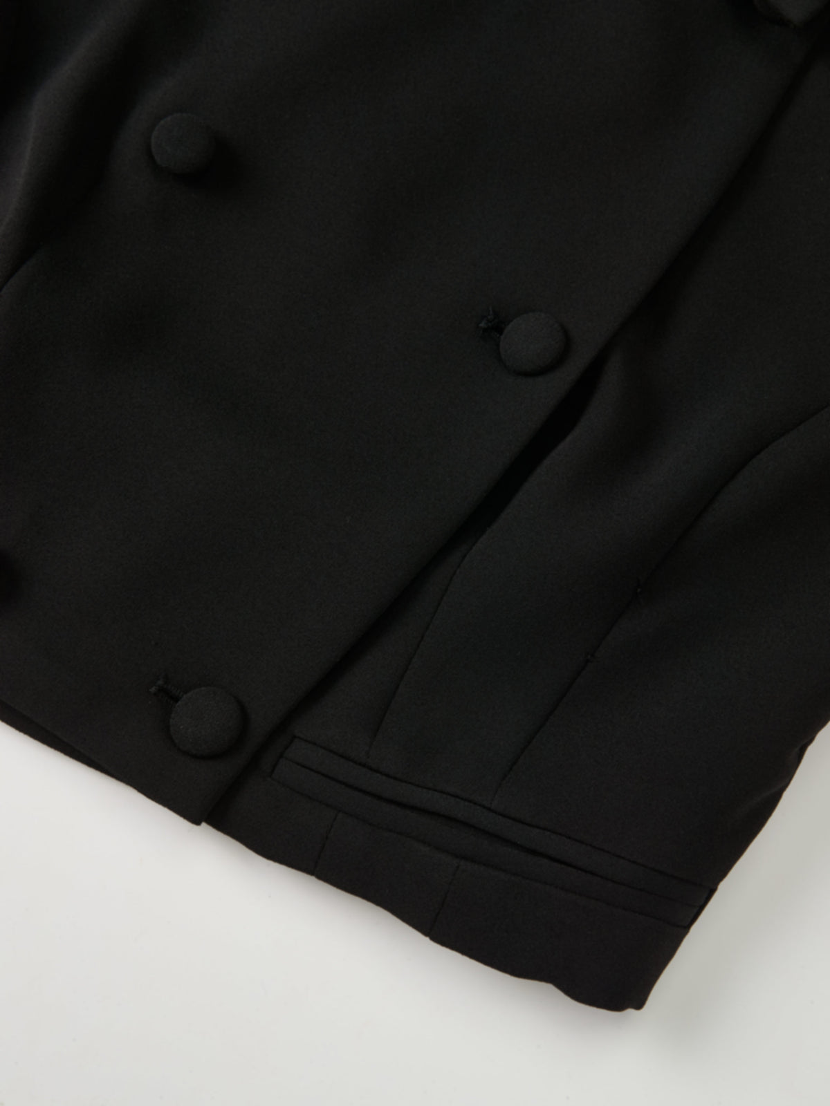 Crop Embelished Jacket - Black