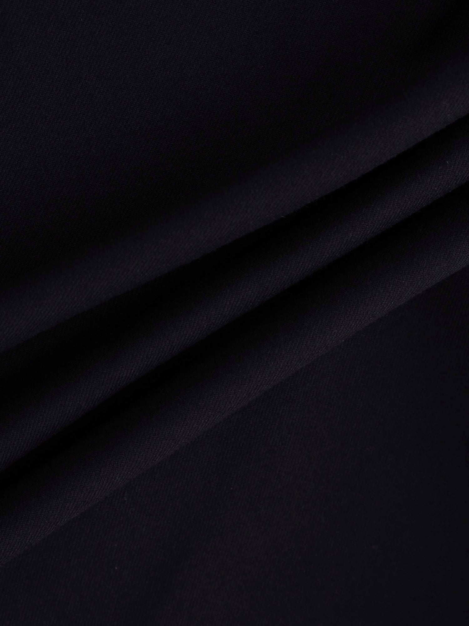 Wool Blend Slip Skirt-Black