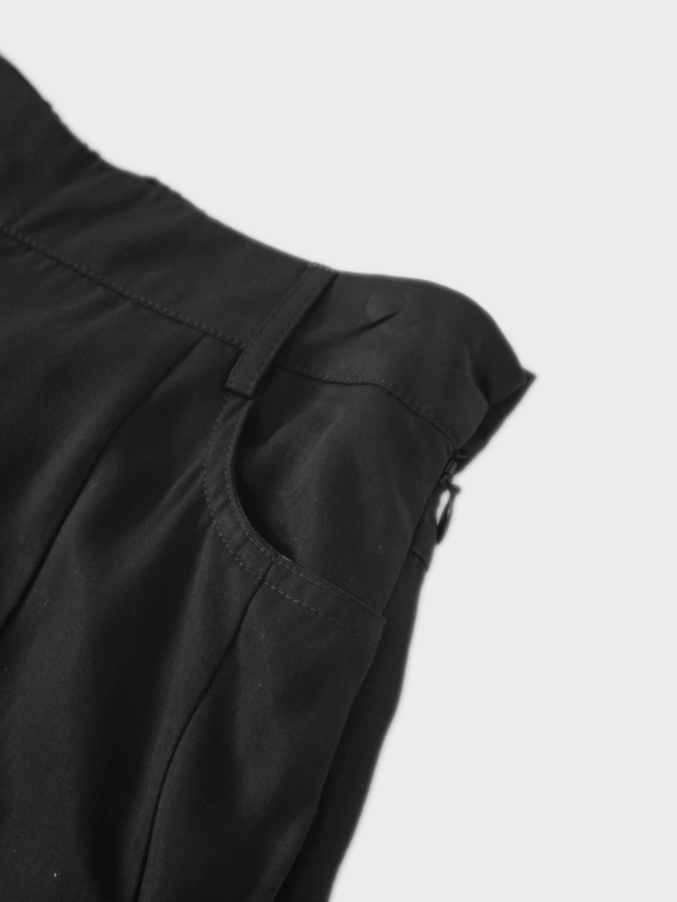 Lightweight Bubble Skirt-Black