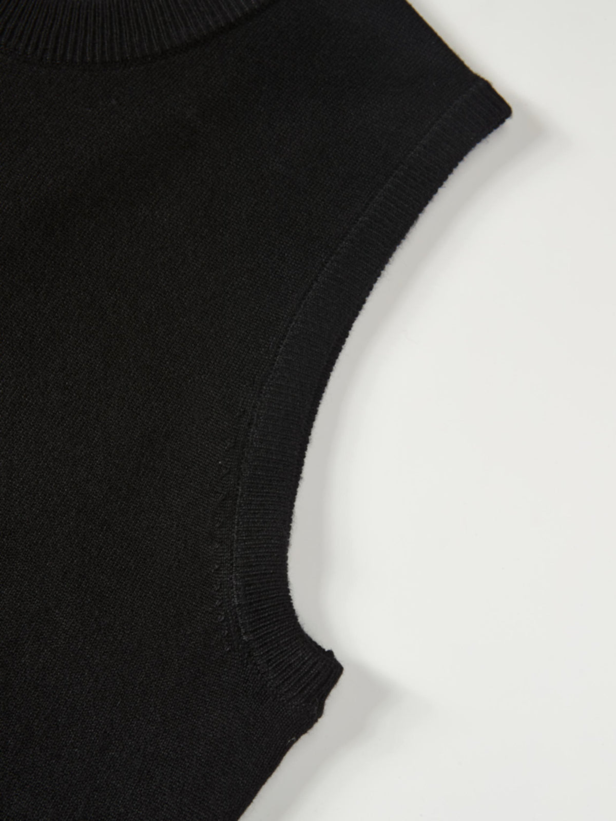 Sleeveless Basic Sweater - Black