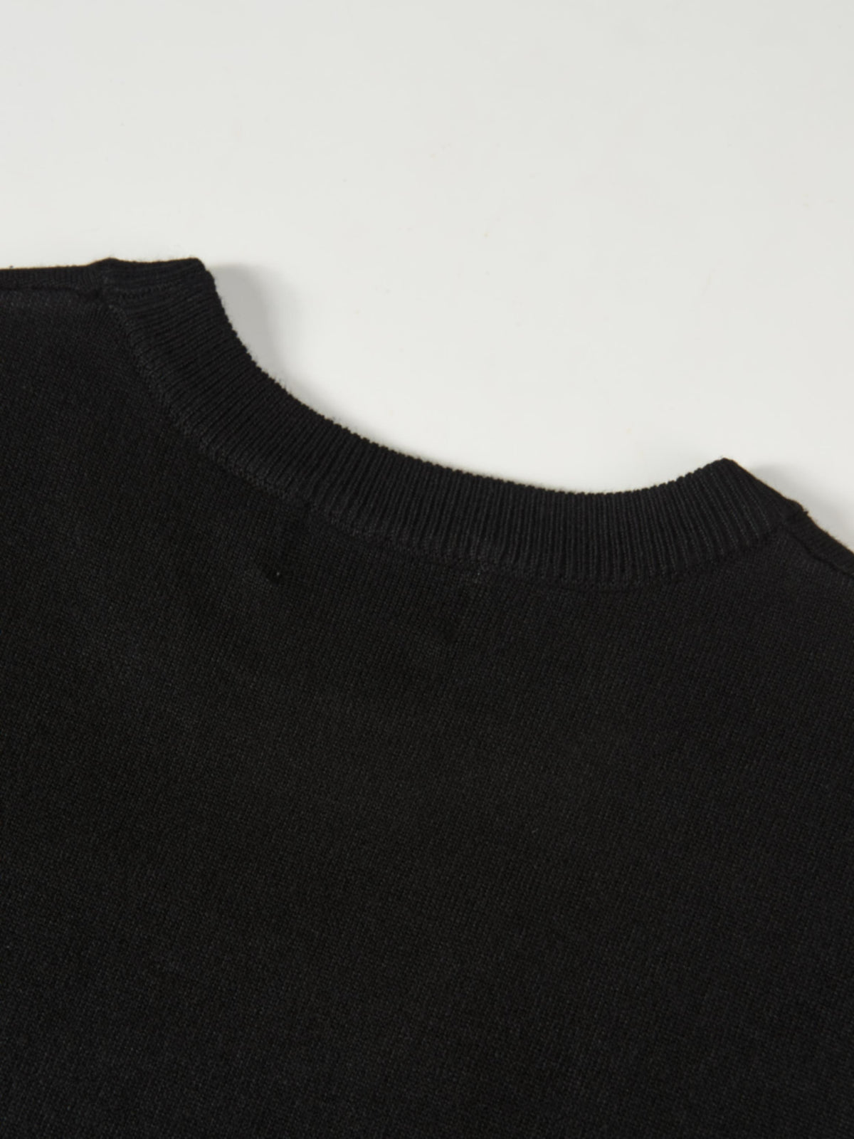 Sleeveless Basic Sweater - Black