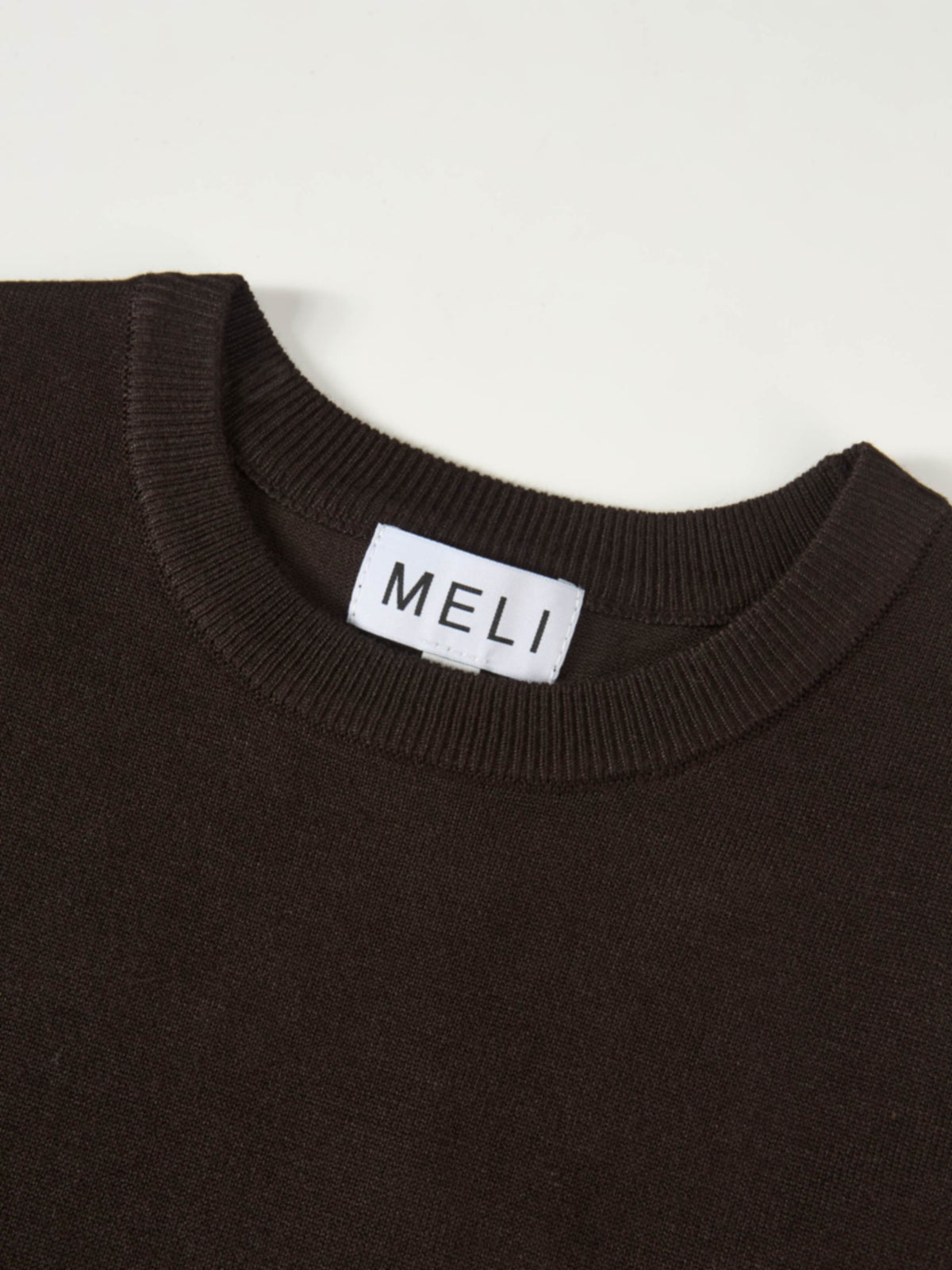 Sleeveless Basic Sweater - Brown