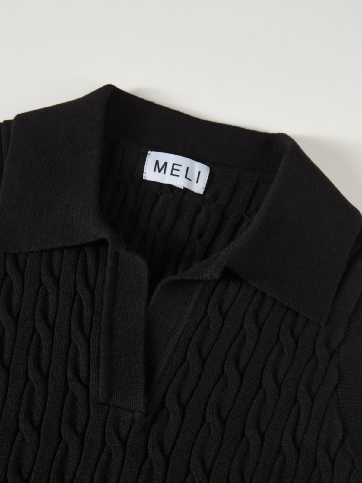 Cable Knit Vest - Black